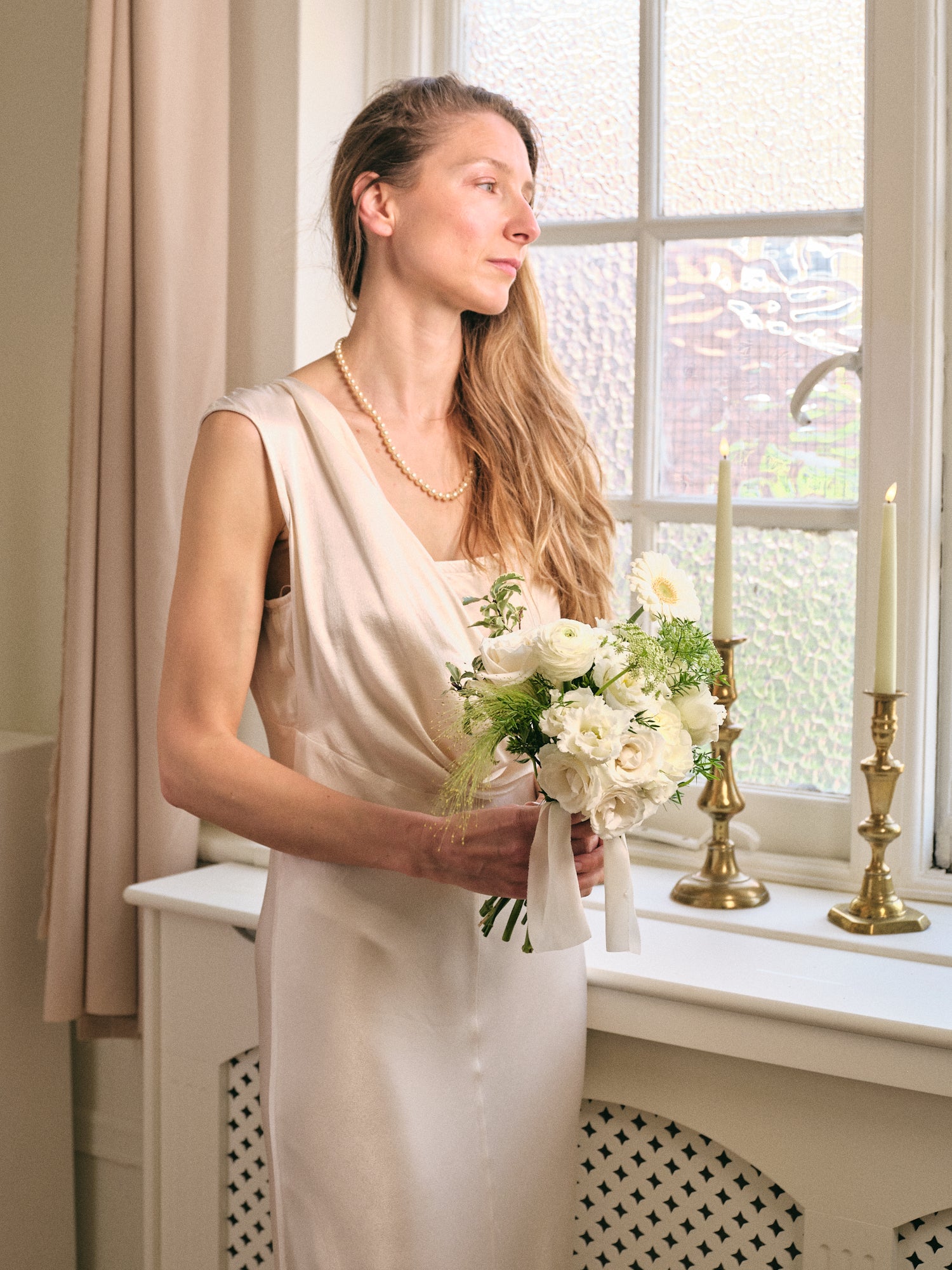 Whimsical Whites Bridesmaid Bouquet