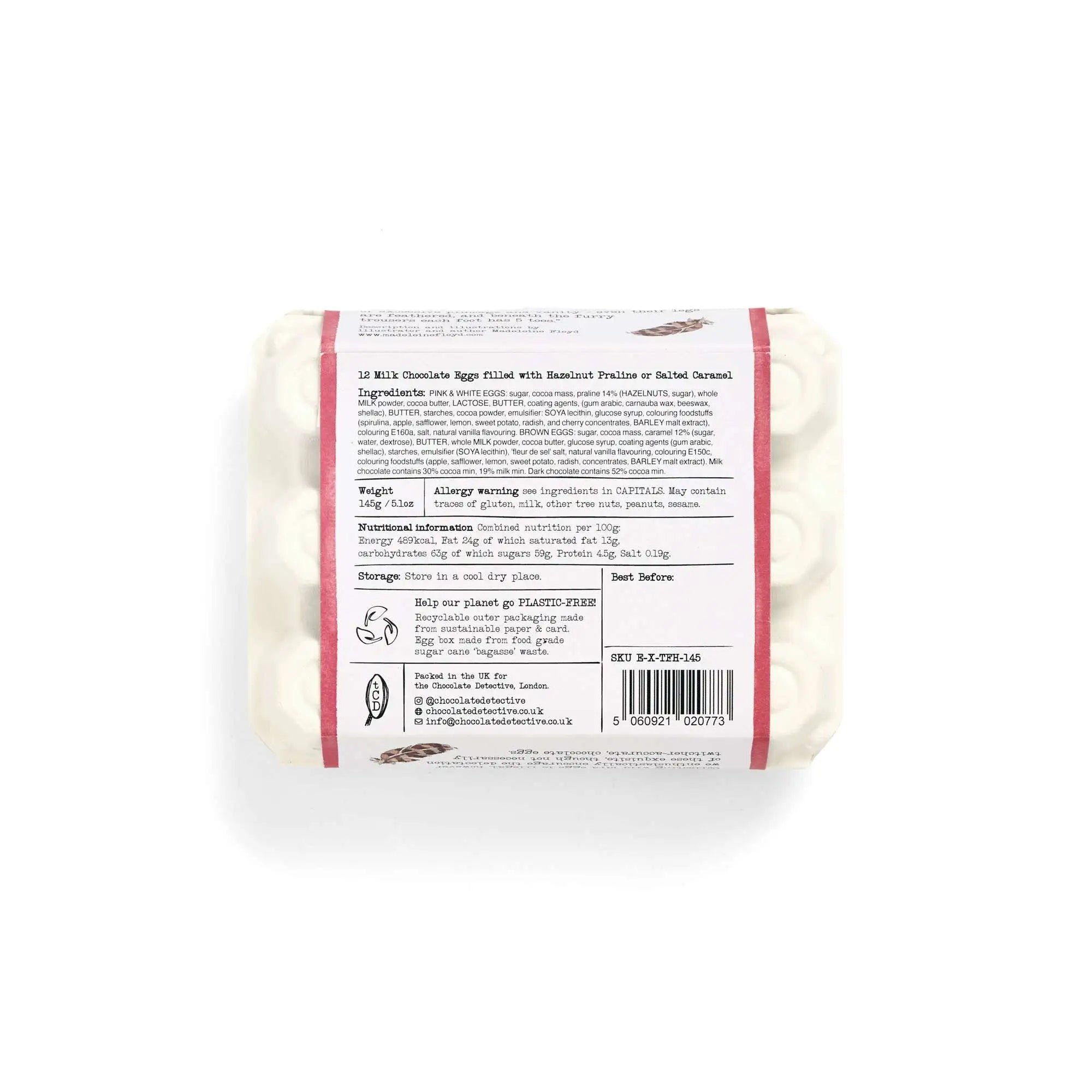 12 Mixed Chocolate Praline & Salted Caramel Three French Hens Eggs