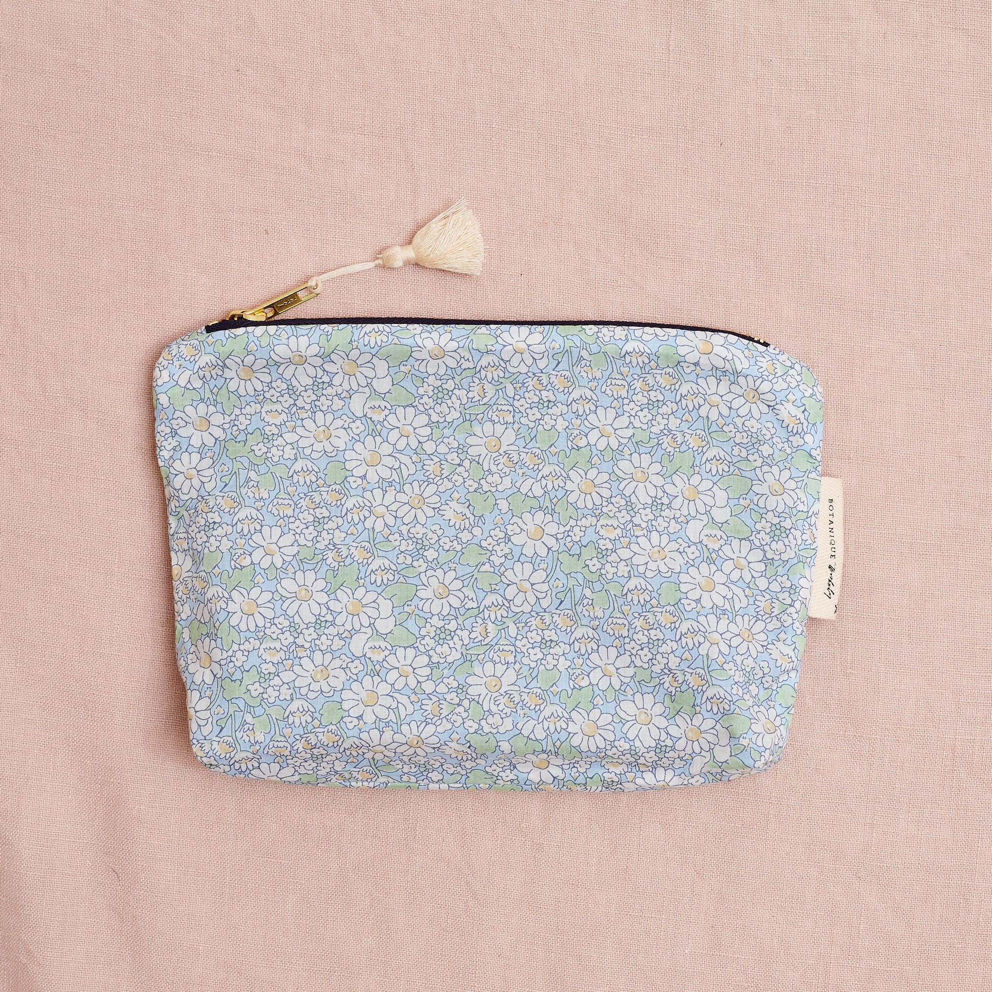 Liberty Print Zip Pouch: Daisy, two sizes available