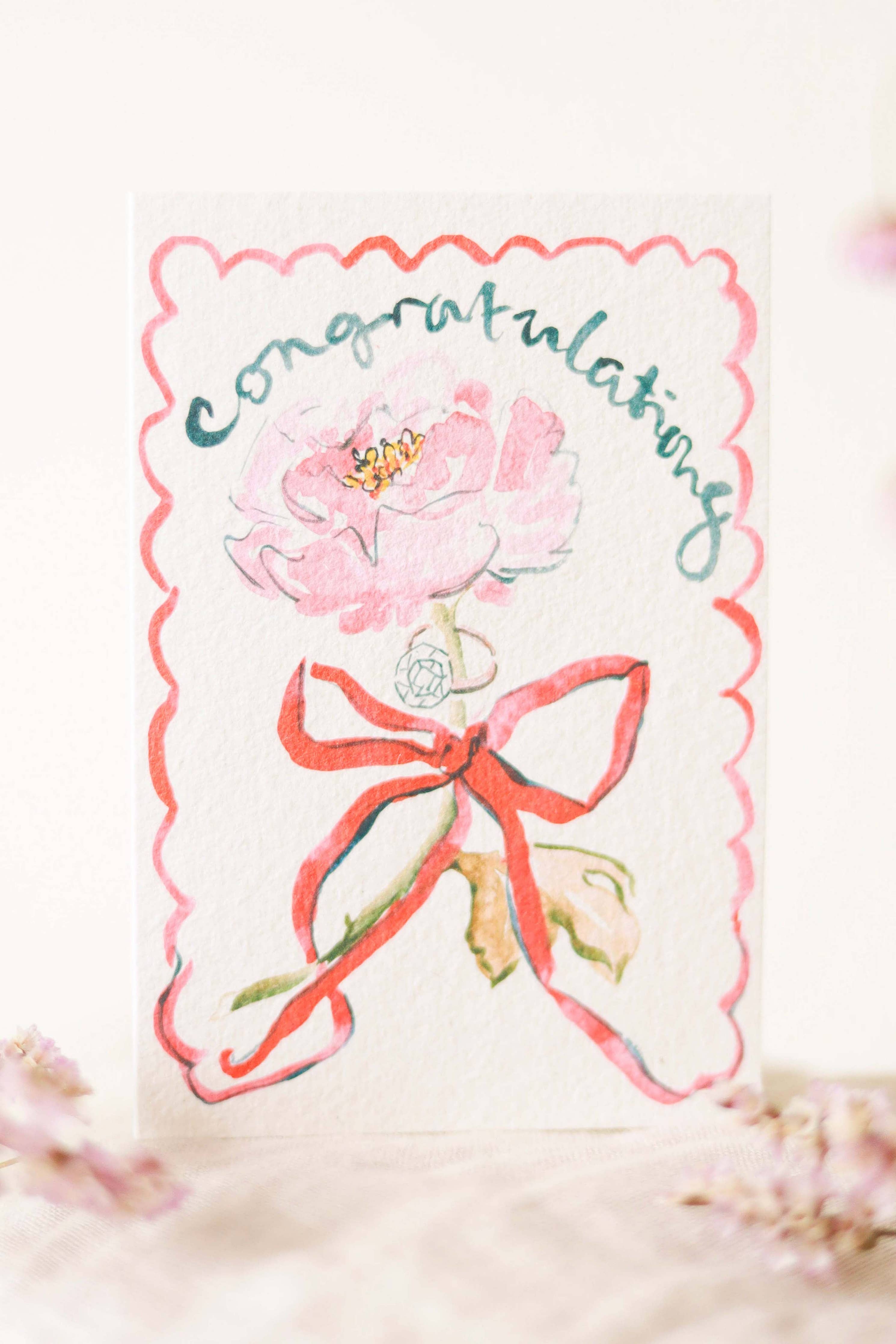 Congratulations Peony Card