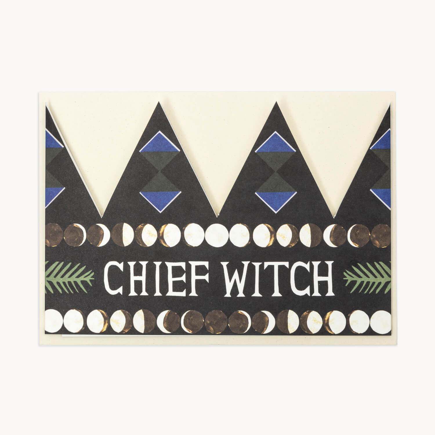 Chief Witch Party Hat Greetings Card