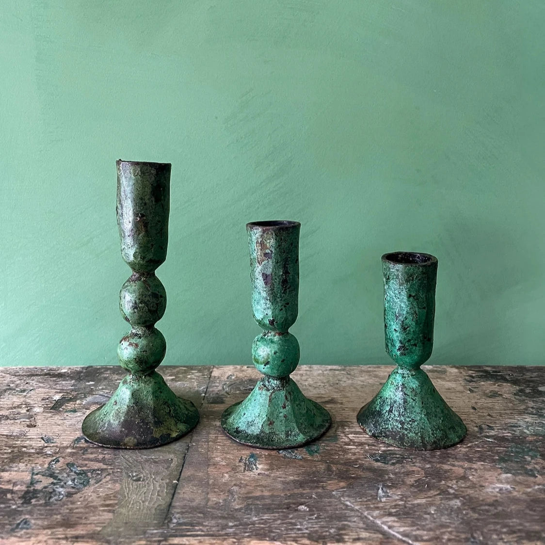 Austen Verdigris Candle Holder | 3 Sizes Available