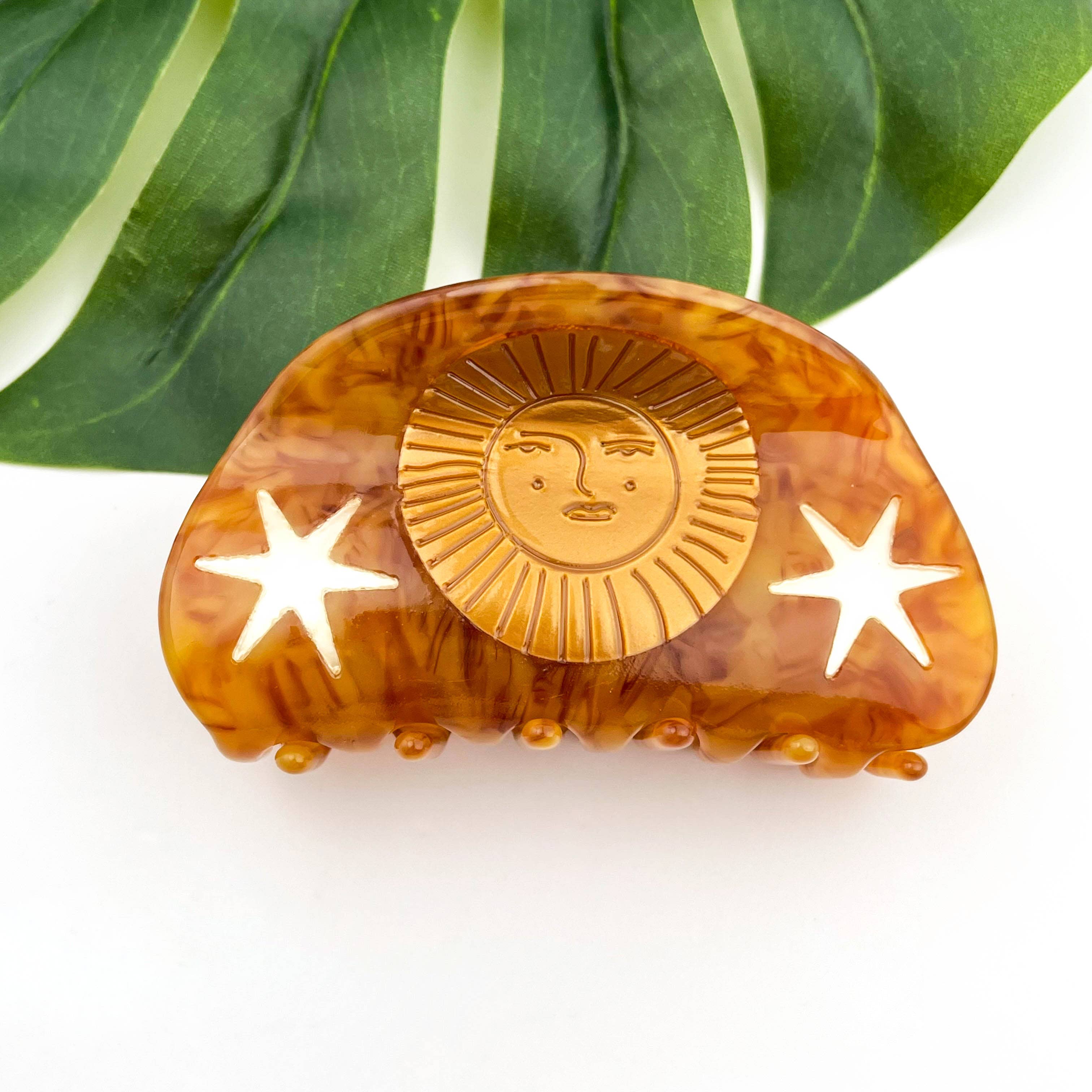 Sun & Stars Acetate Hair Claw Clip