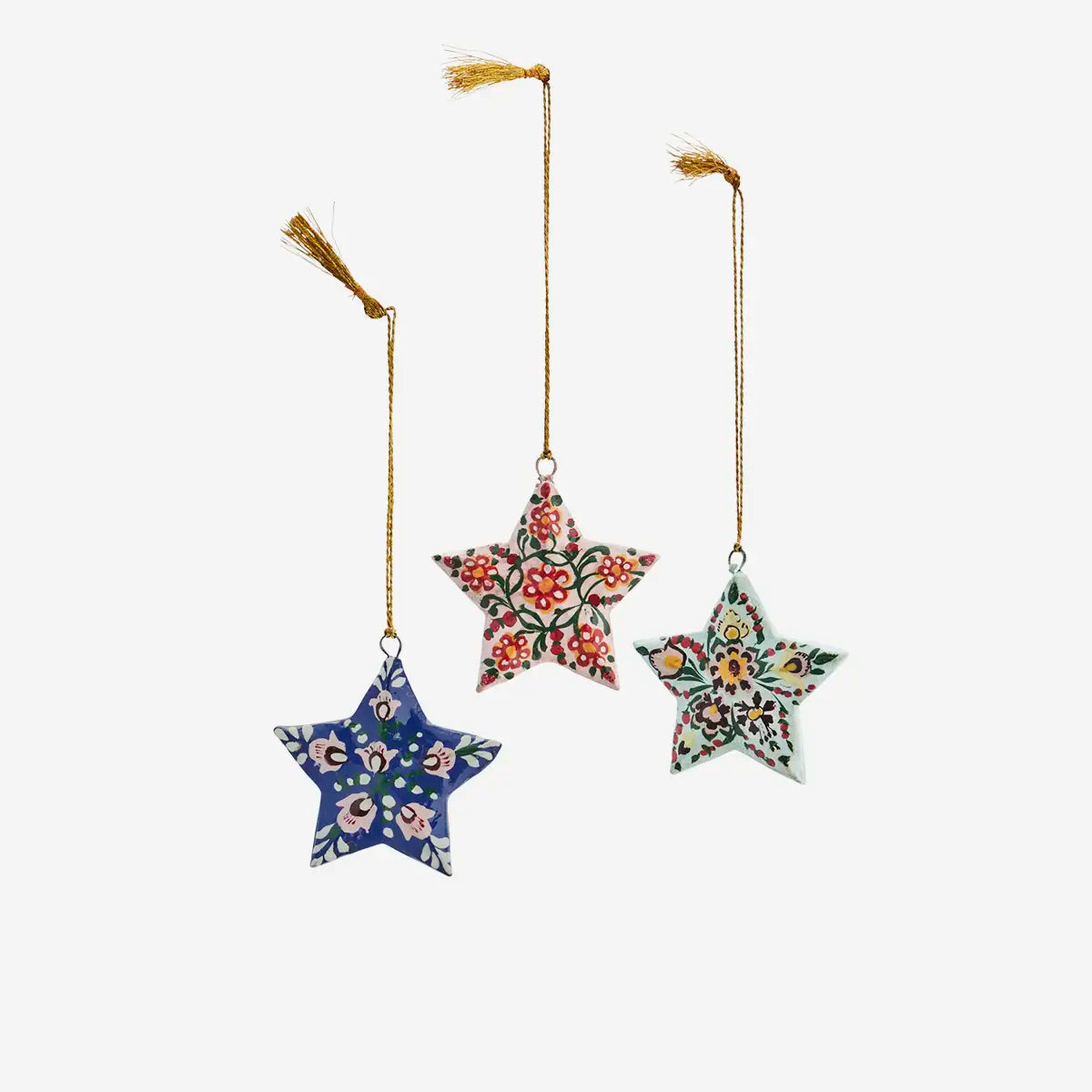 Handmade Paper Mache Star Decorations