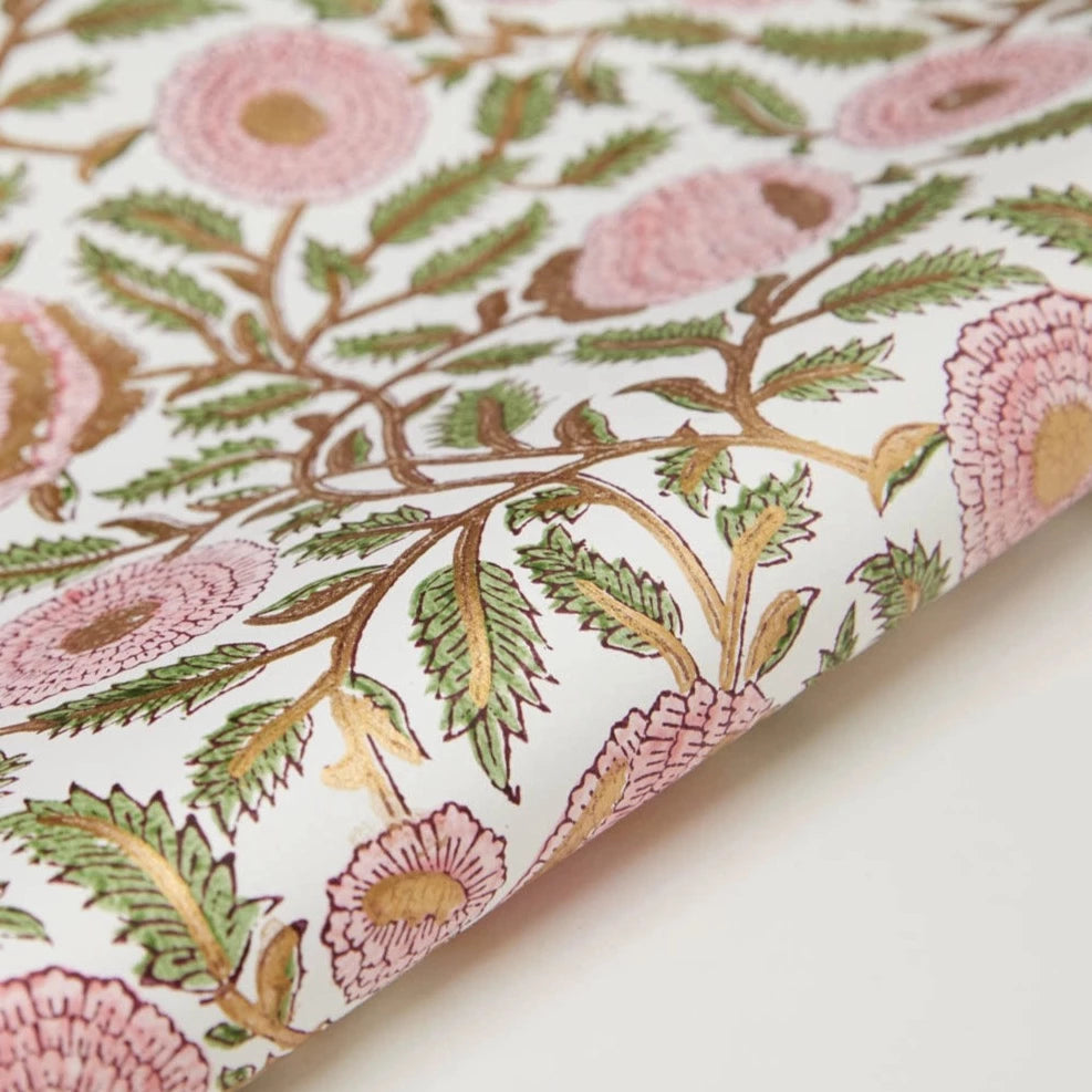 Block Printed Wrapping Paper | 2 Colours Available