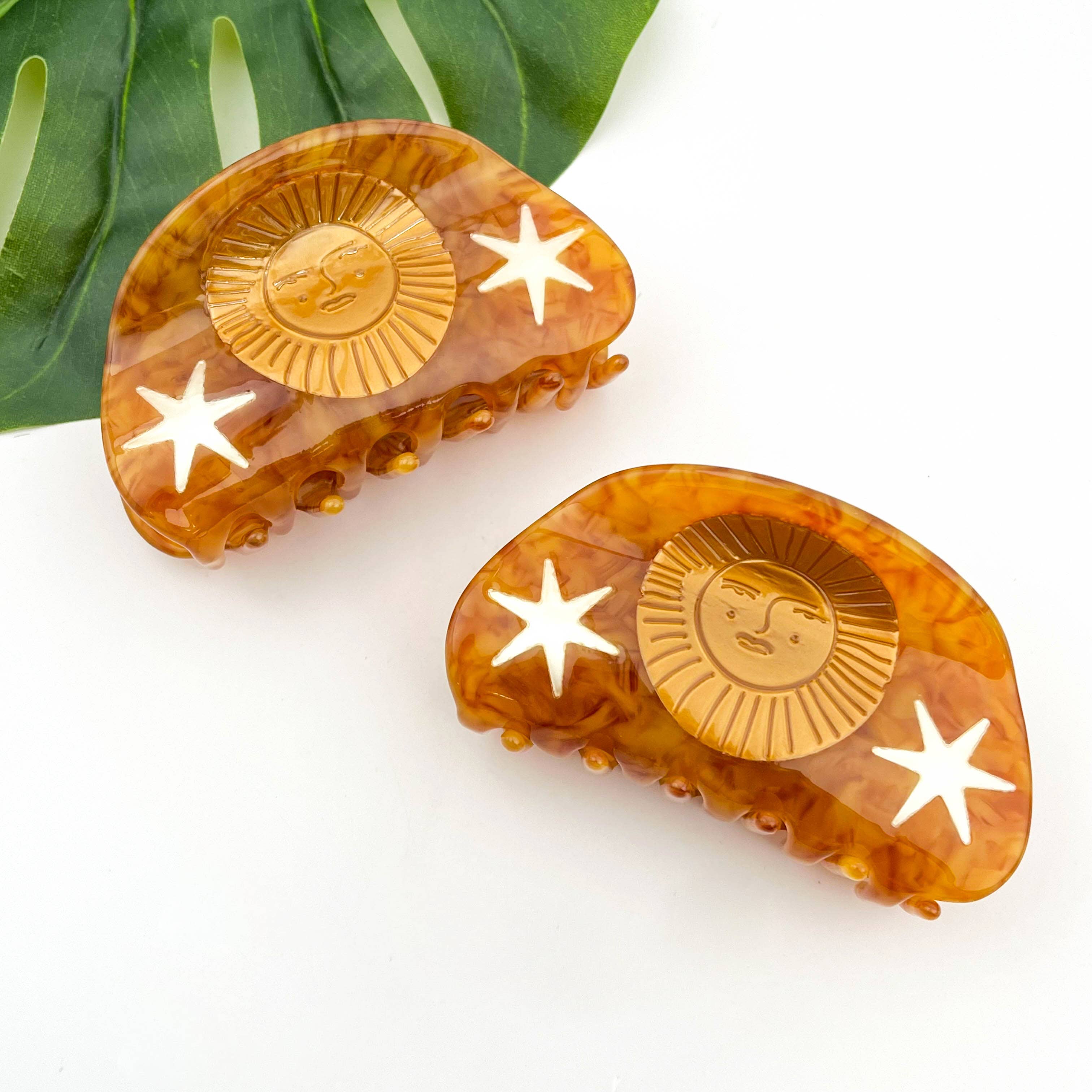 Sun & Stars Acetate Hair Claw Clip