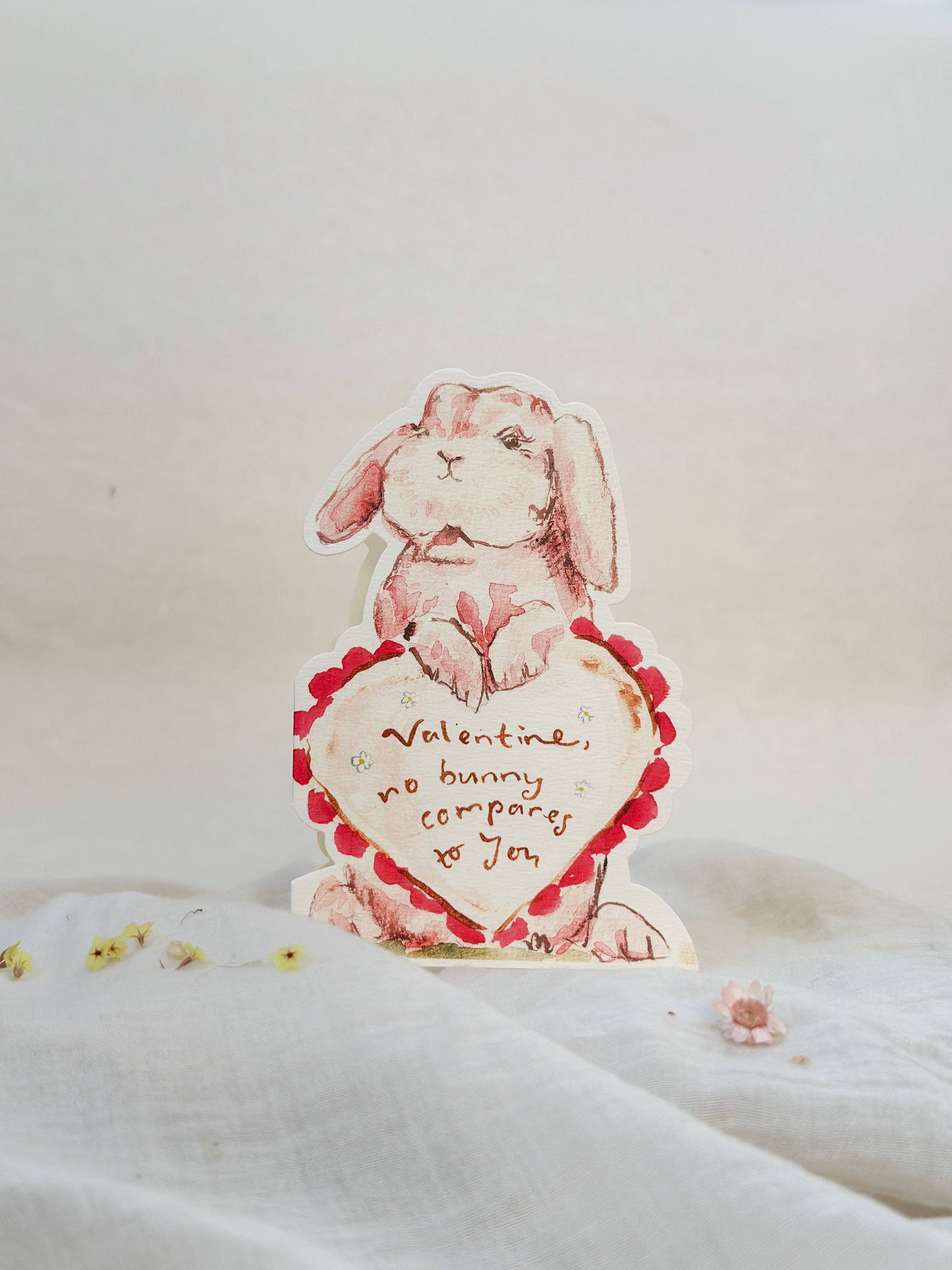 Valentine bunny - die cut card