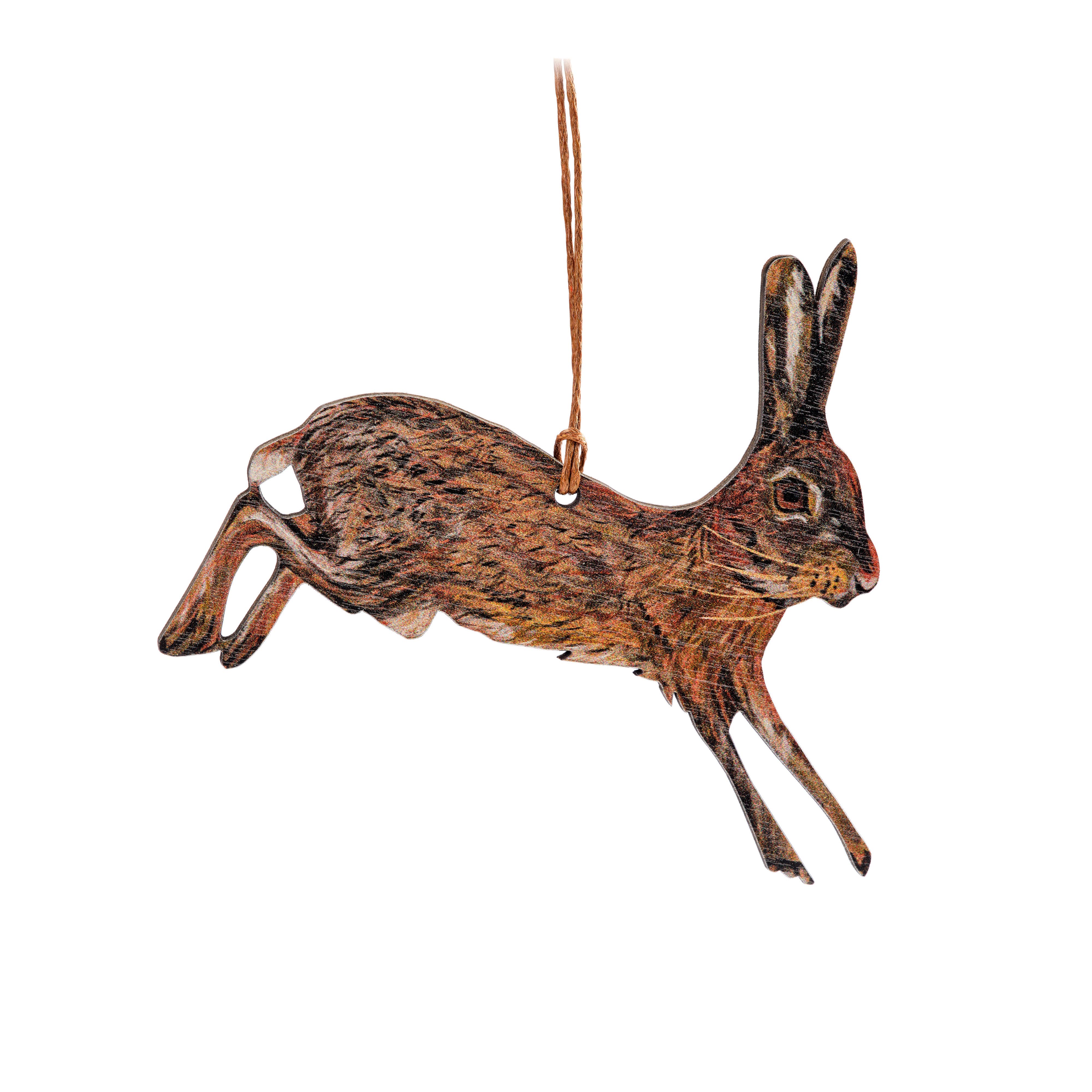 Wooden Hare Decoration