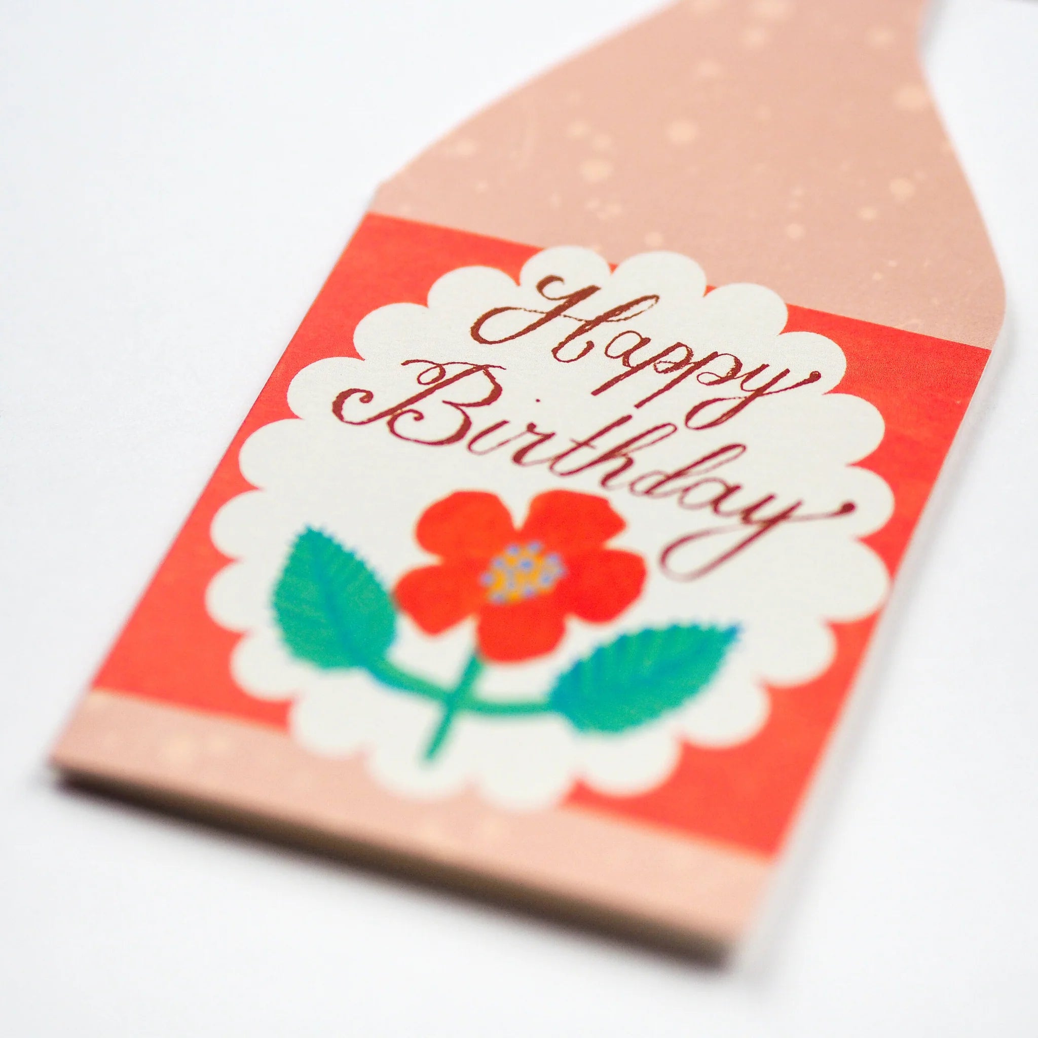 Birthday Rose Bottle Greetings Card
