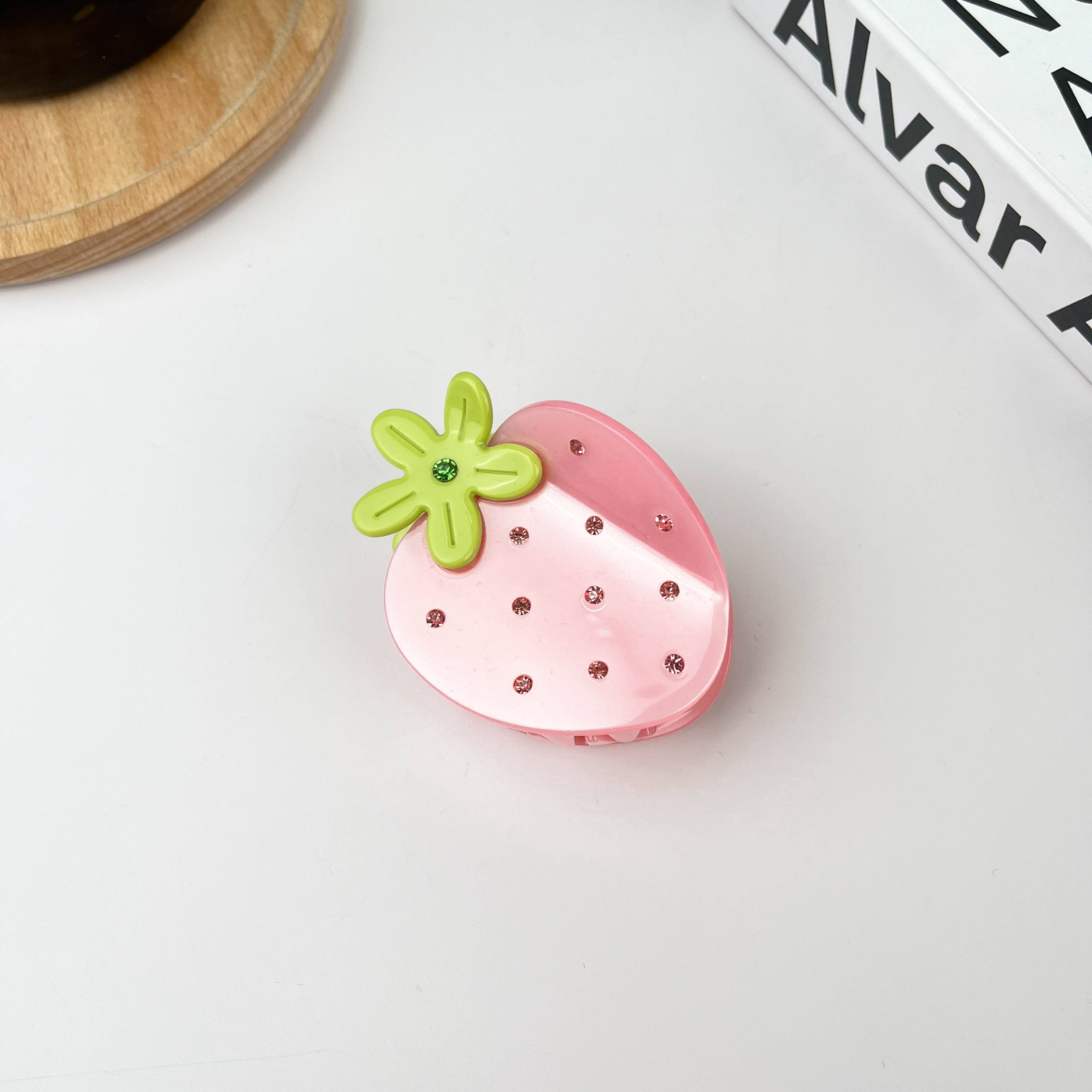 Pink Strawberry Hair Clip