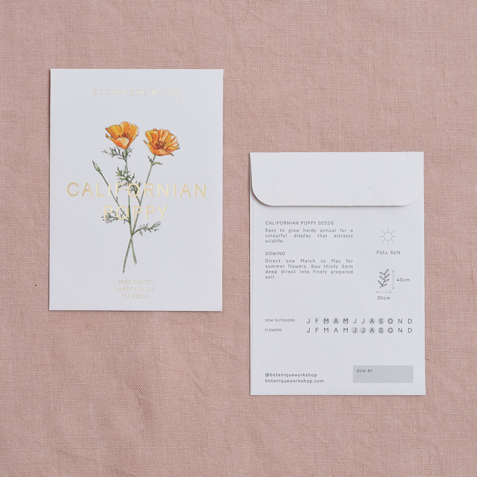 Californian Poppy Seed Packet