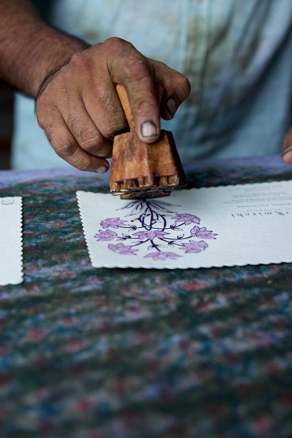 Hand Block Printed Greeting Card | Champaca Lilac