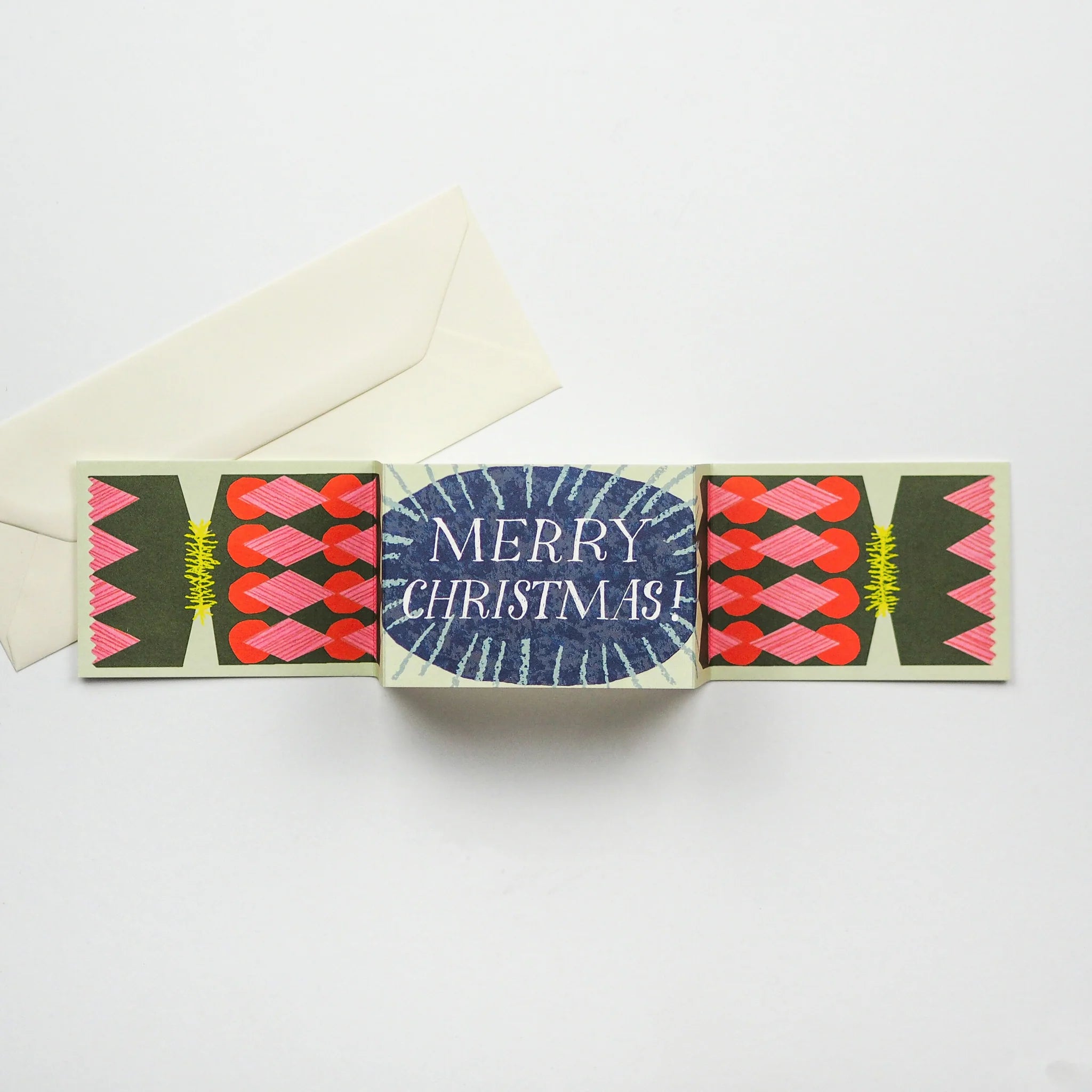 'Merry Christmas' Diamond Cracker Pull Out Card