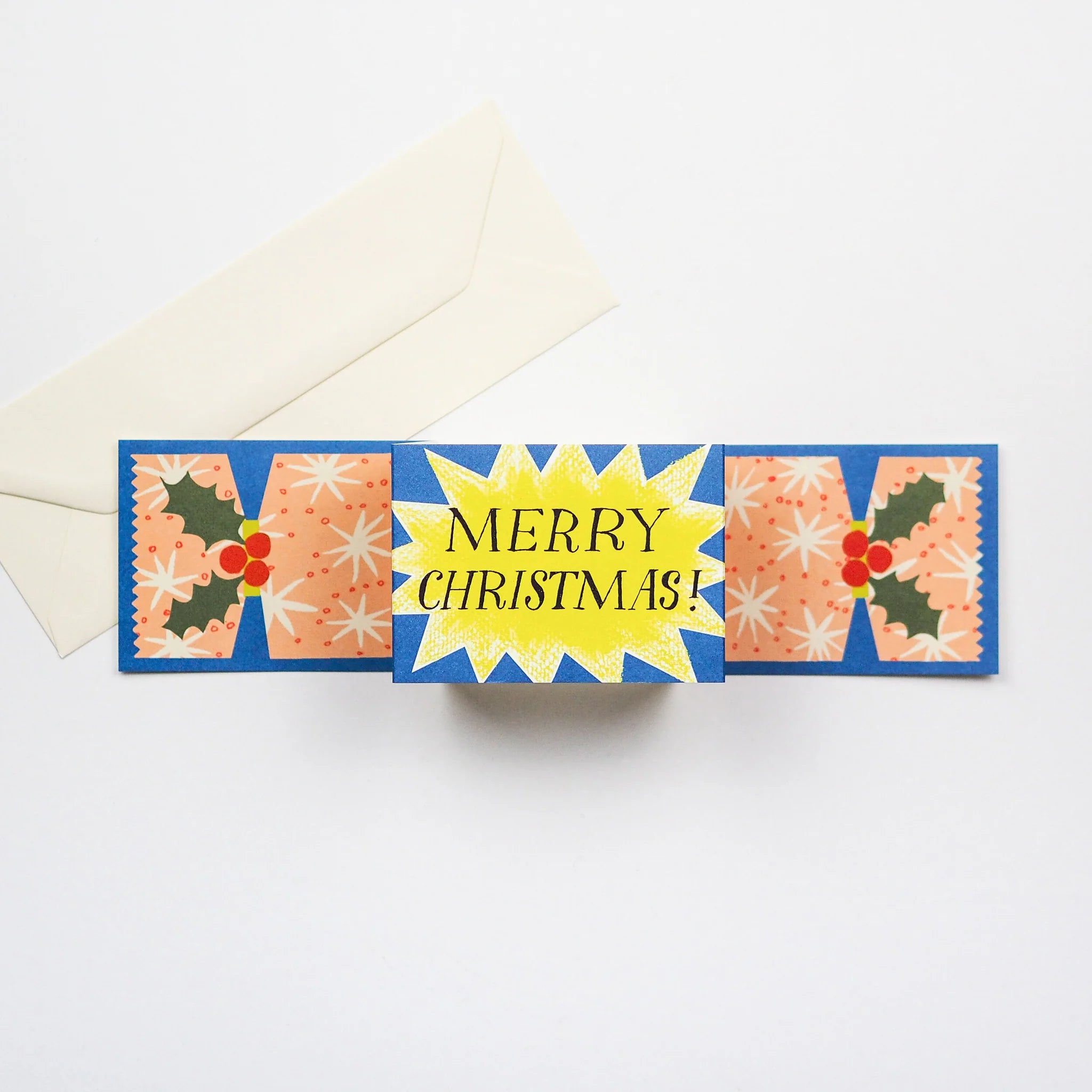 'Merry Christmas' Starburst Cracker Pull Out Card