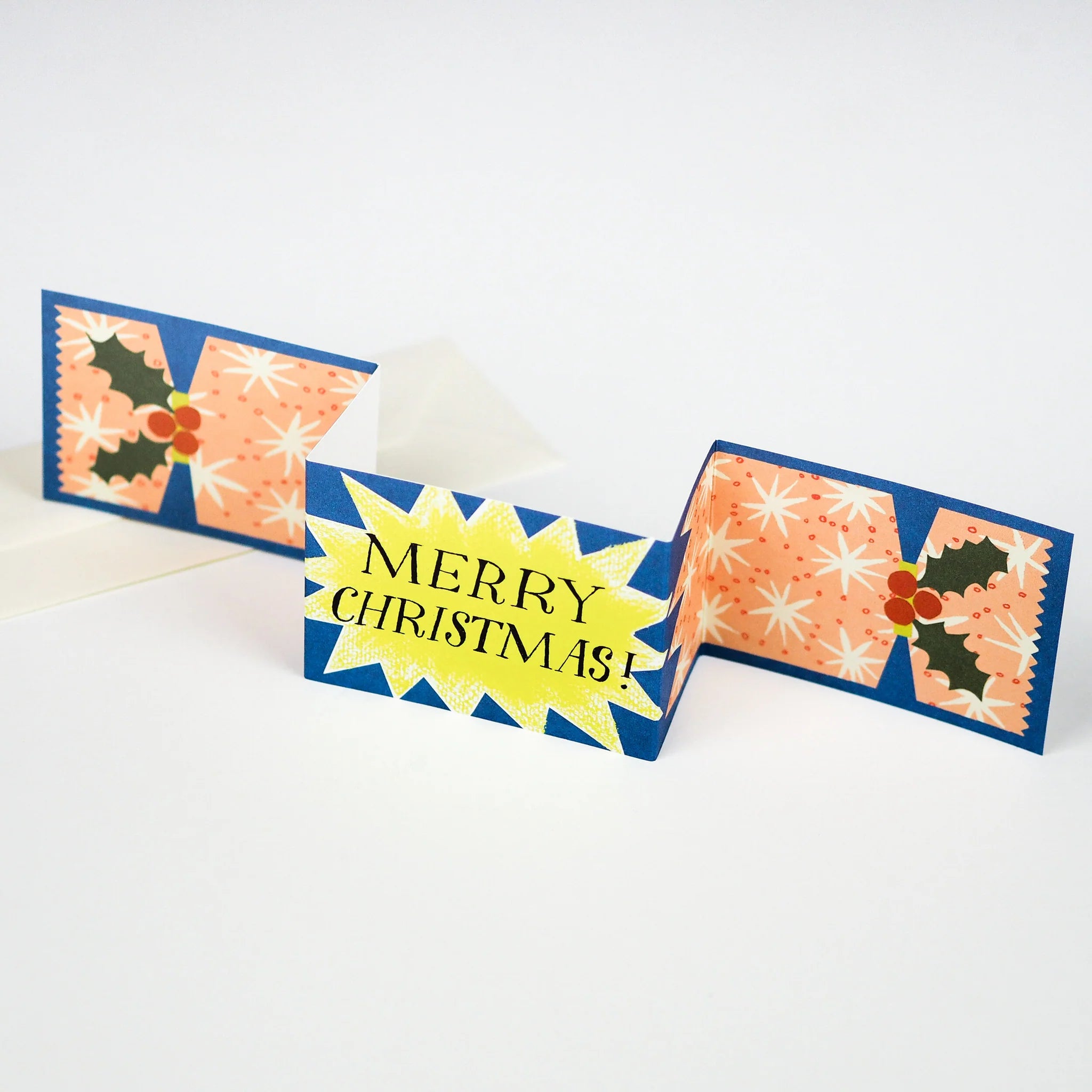 'Merry Christmas' Starburst Cracker Pull Out Card