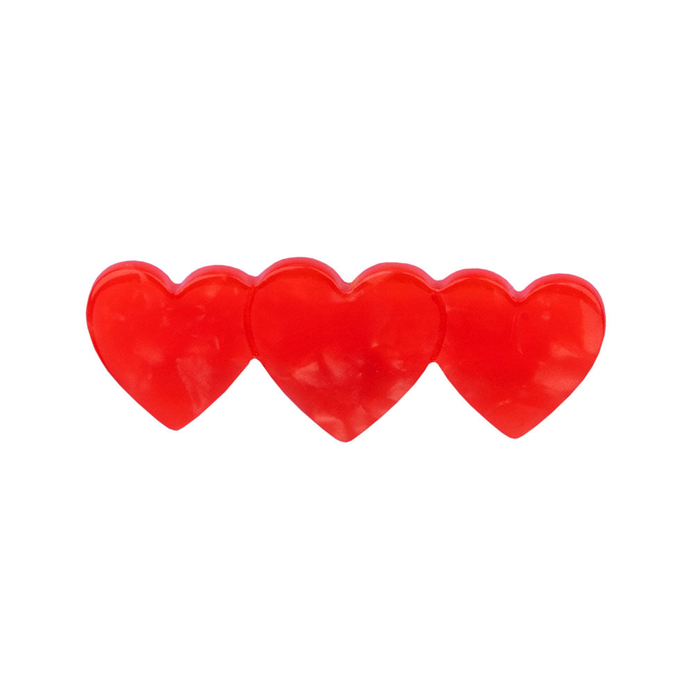 Red Hearts Hair Clip