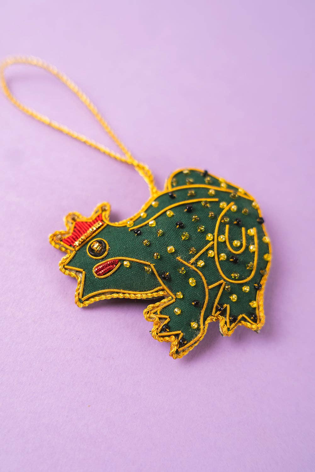 Beaded Frog Prince Decoration