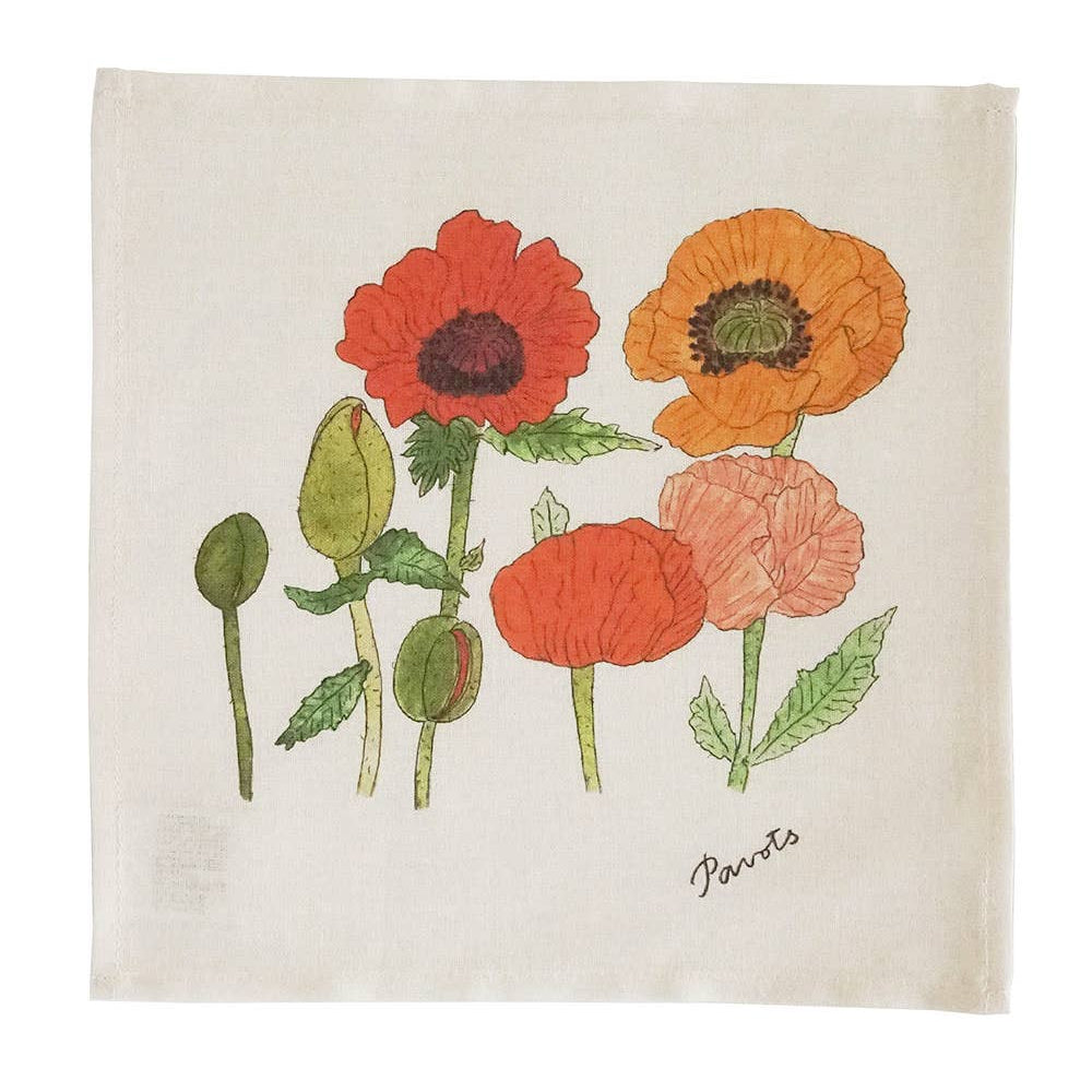 Linen Handkerchief | Poppy