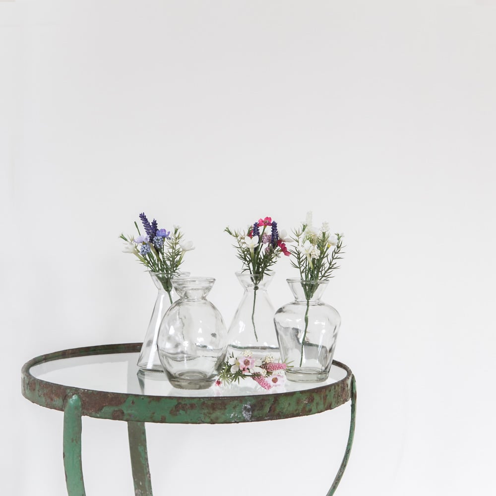 Mini Glass Bottle Vases | 4 designs Available