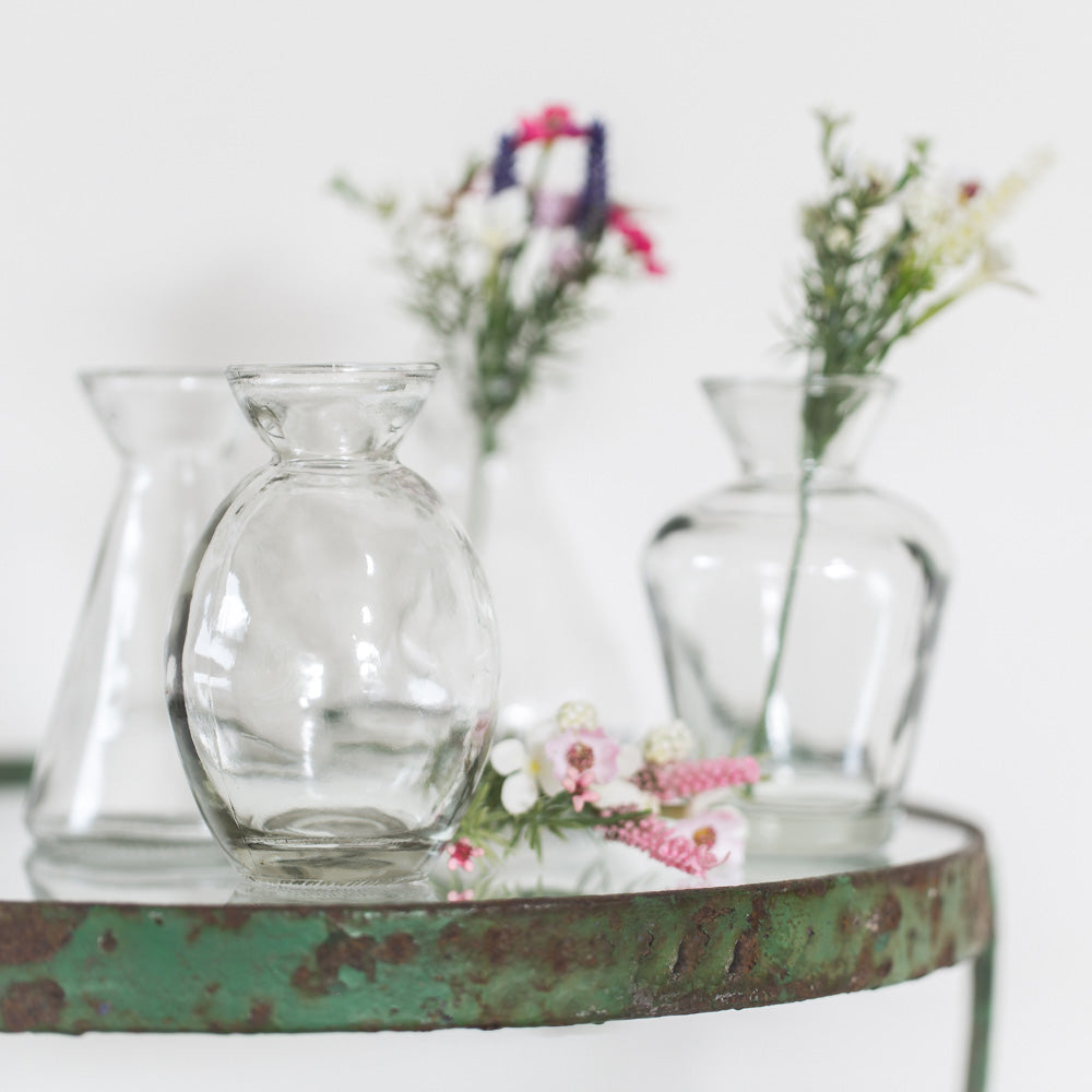 Mini Glass Bottle Vases | 4 designs Available