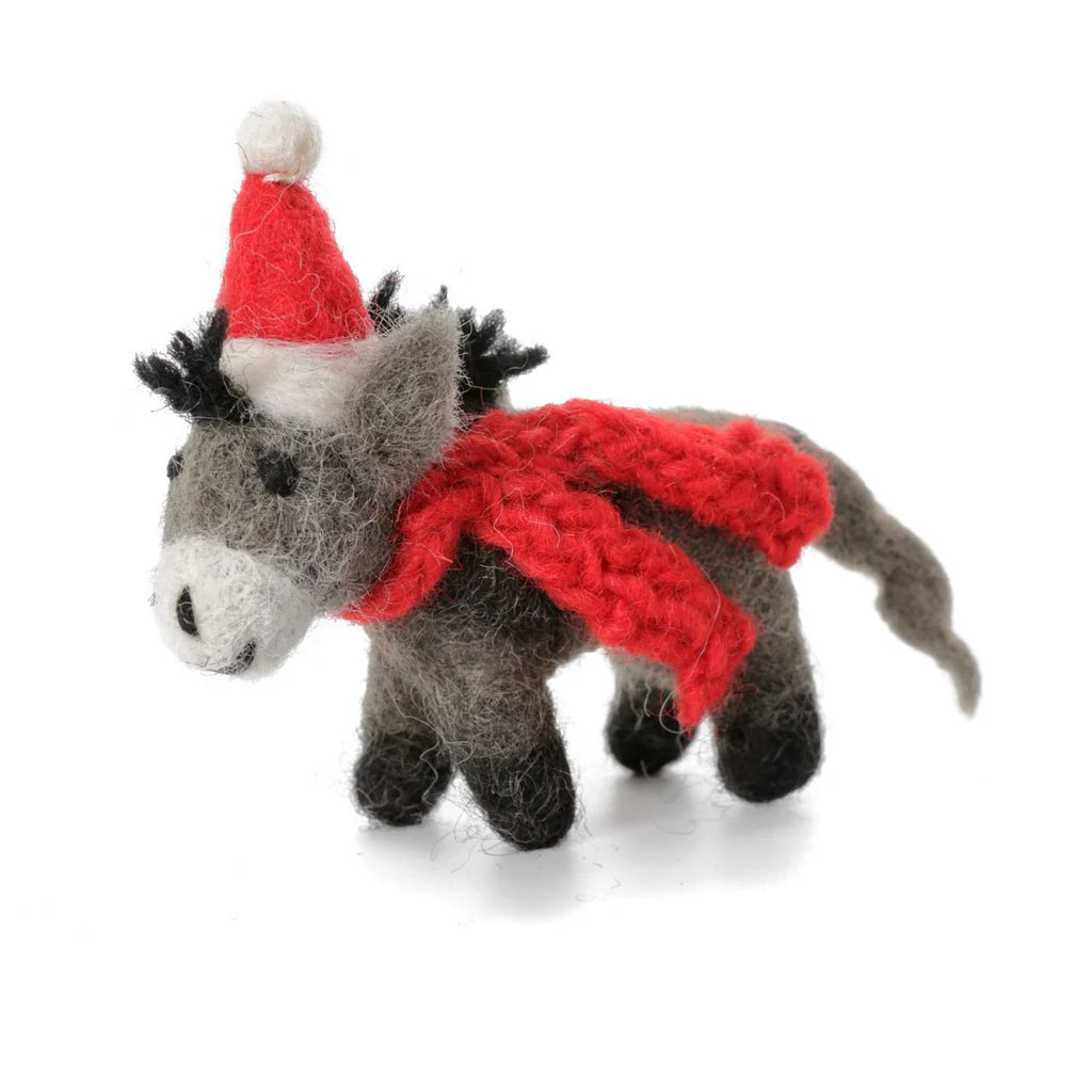 Felt Animal Christmas Tree Decoration | Donkey