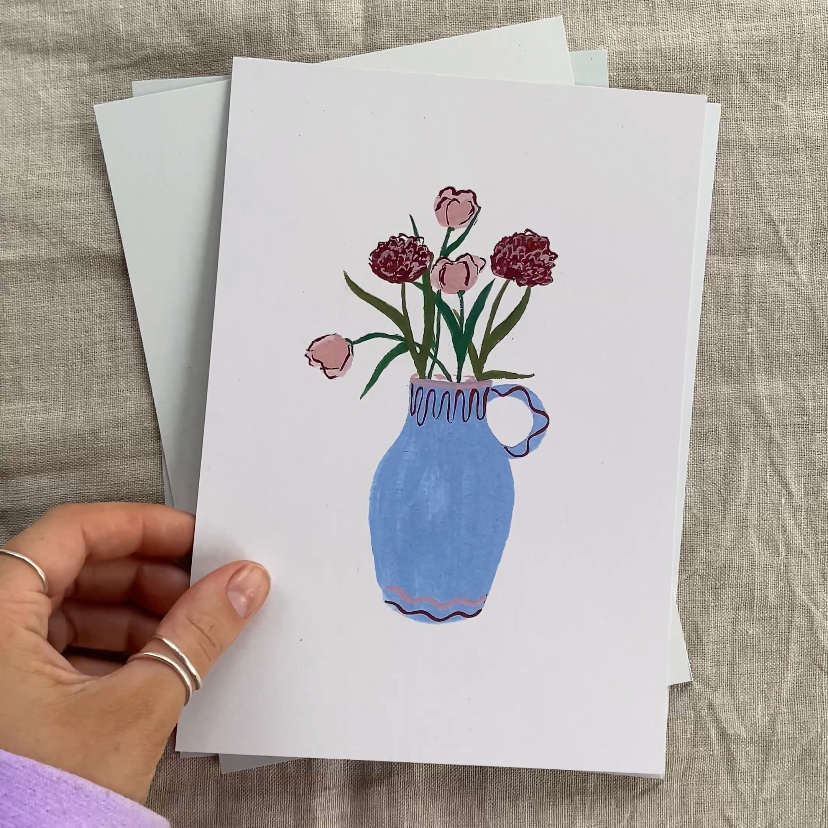 Blooms in vase | A5 Print