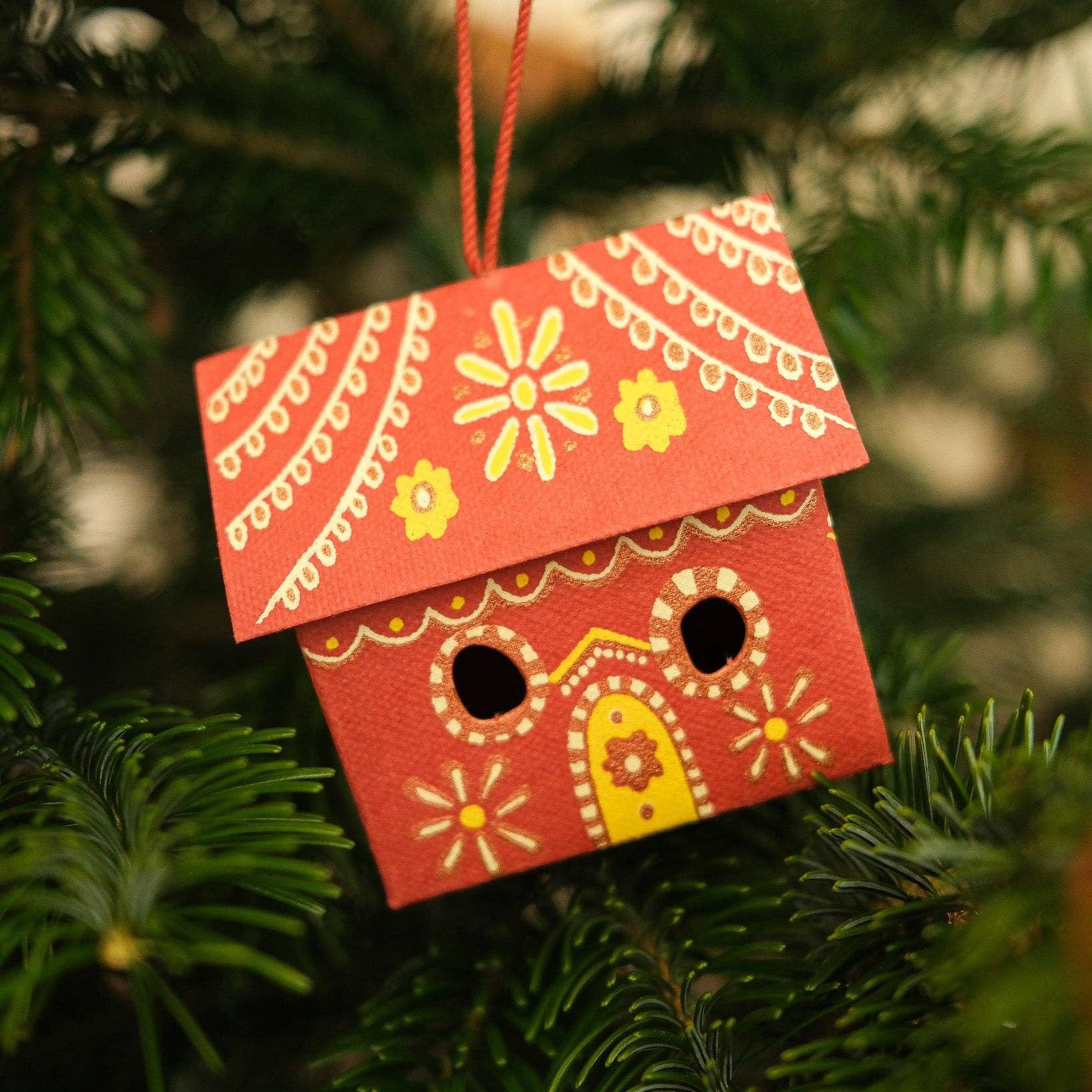 Gingerbread House Screen Printed Decoration