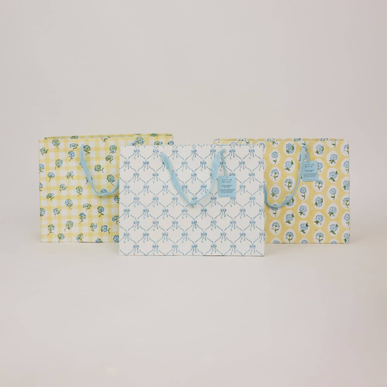 Block Printed Gift Bags (Large) - Alaska