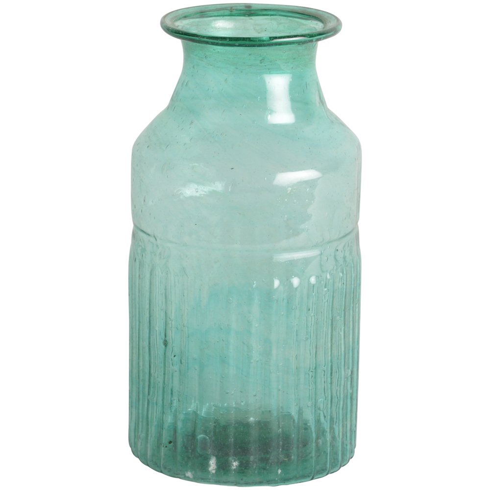 Recycled Glass Vase Teal