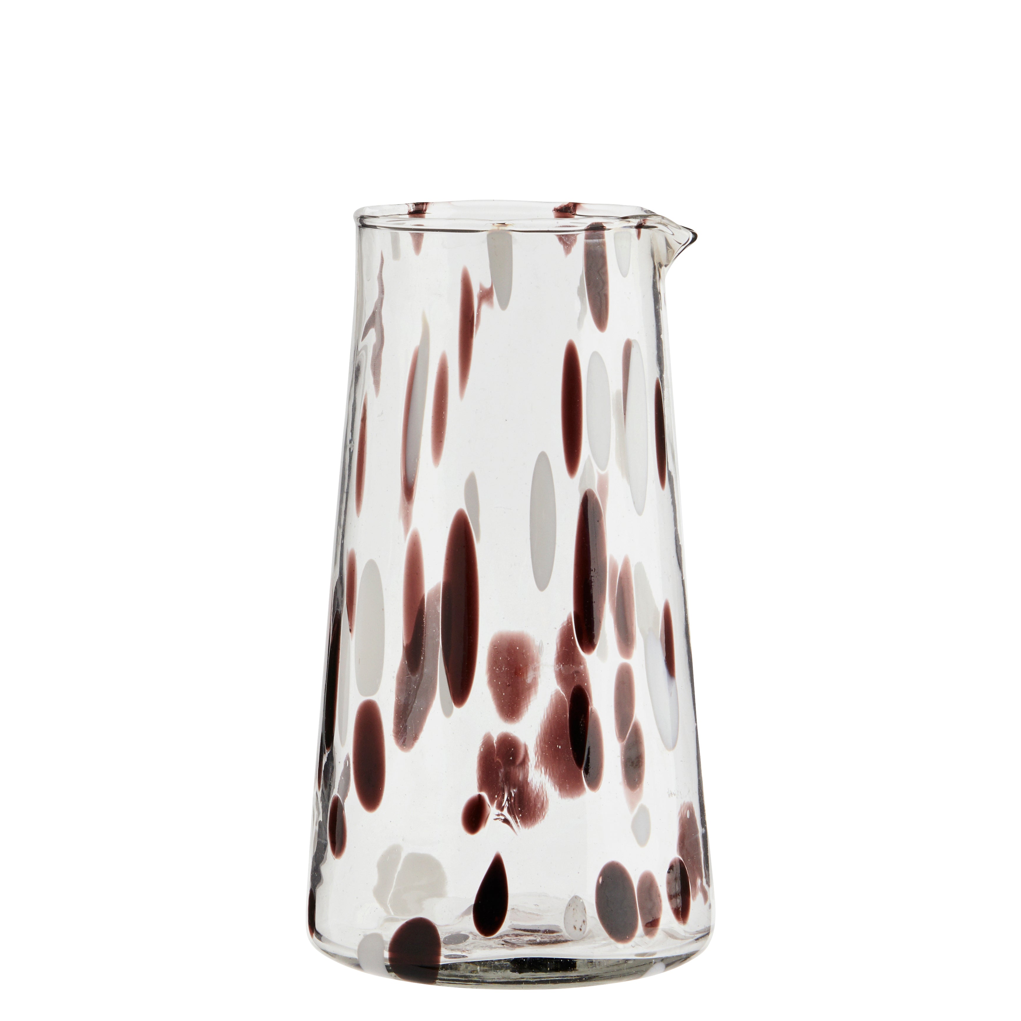 Speckled Glass Jug | Brown & White
