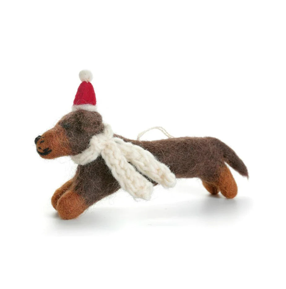 Felt Animal Christmas Tree Decoration | Sausage Dog