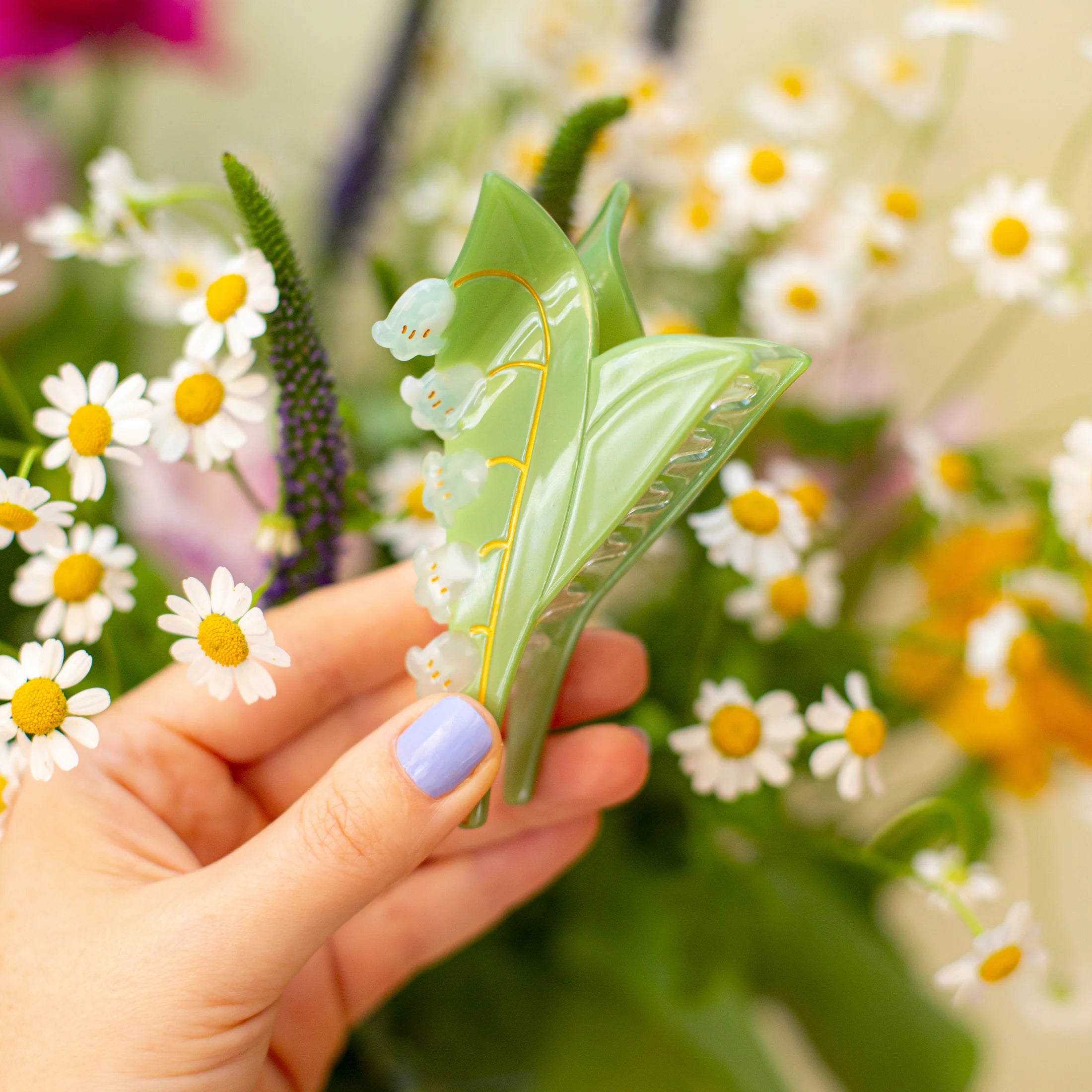 Lily of the Valley Hair Claw