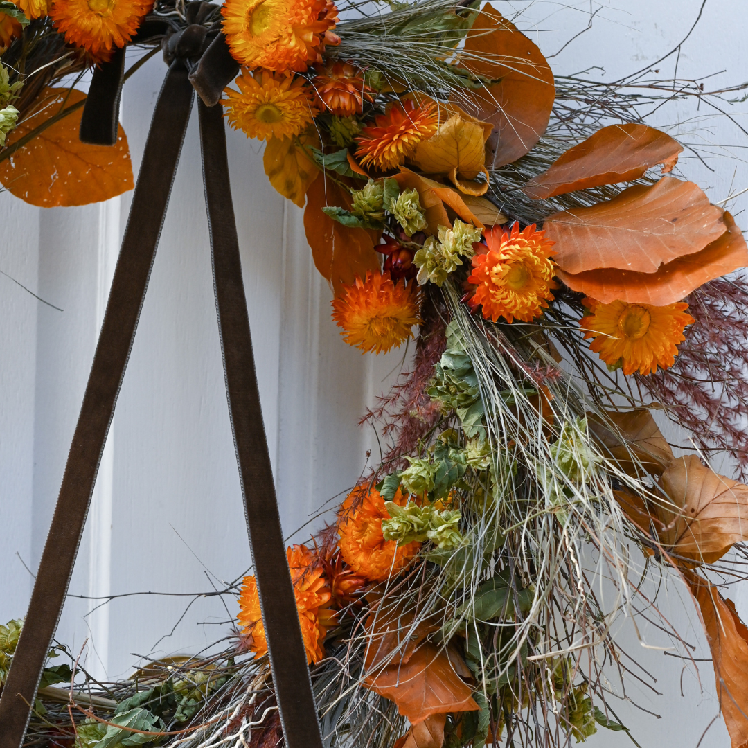 Amber Dried Autumn Wreath