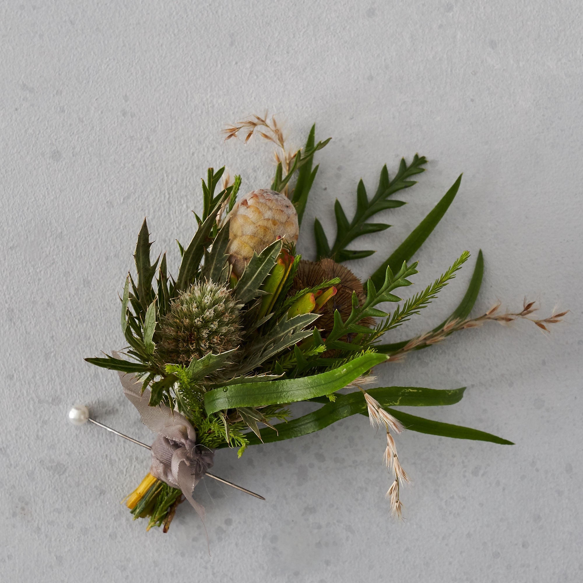 Lush Woodland buttonhole and corsage