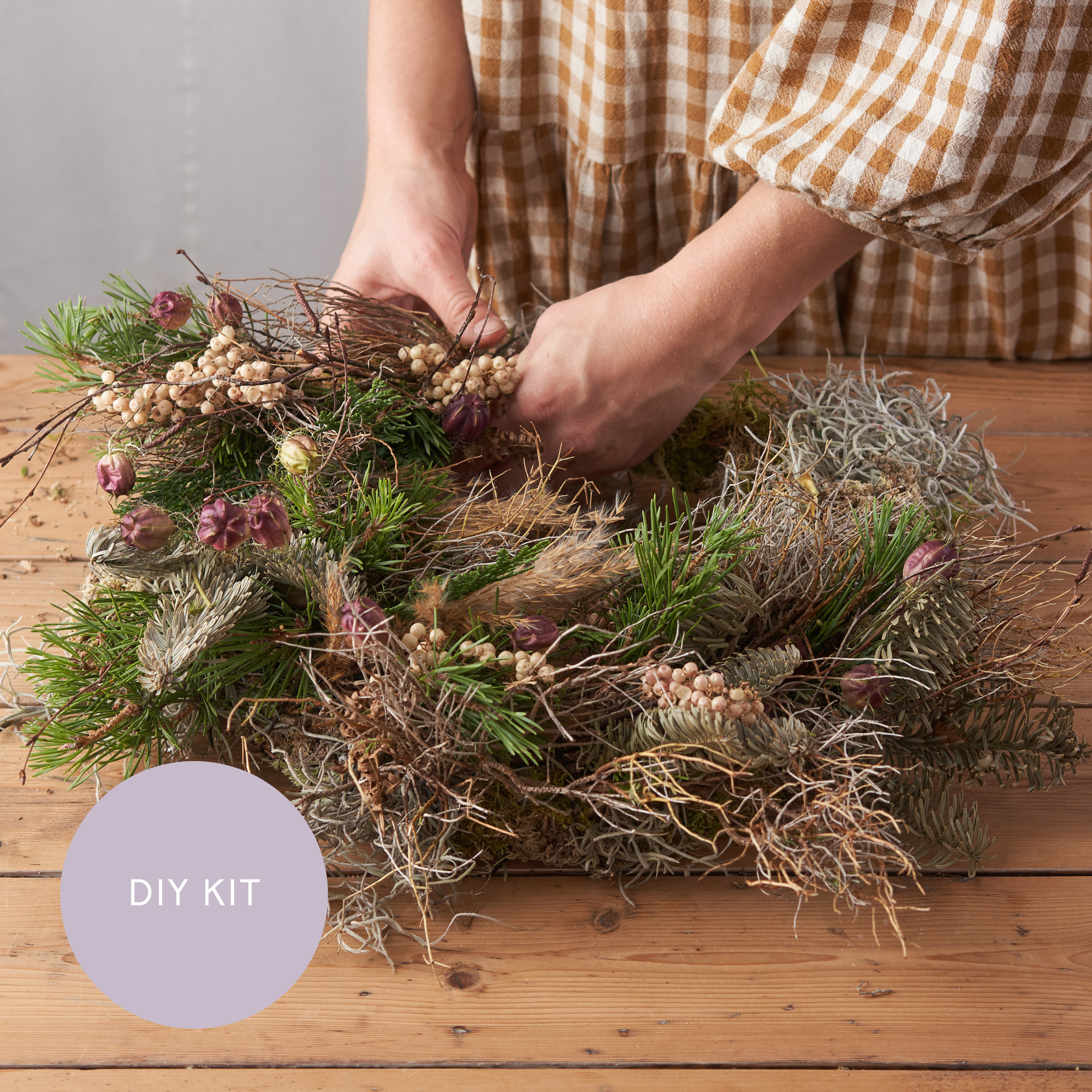 DIY dried flower wreath making kit