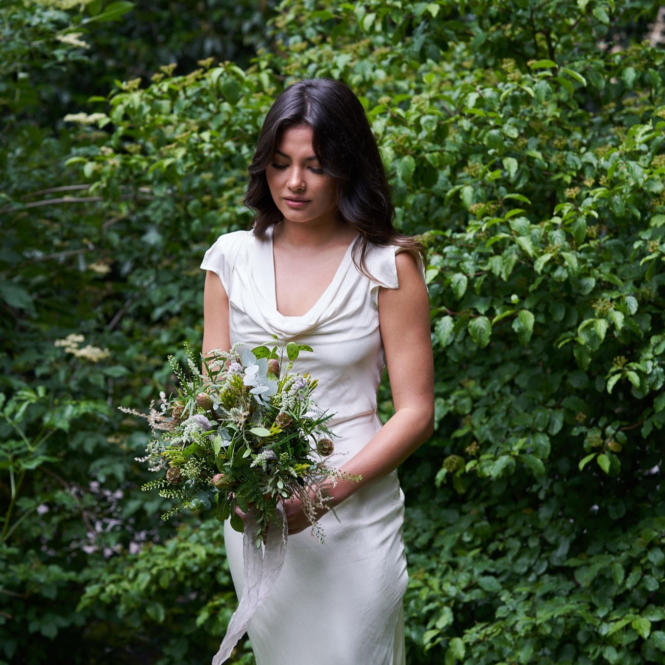 lush woodland bridal bouquet