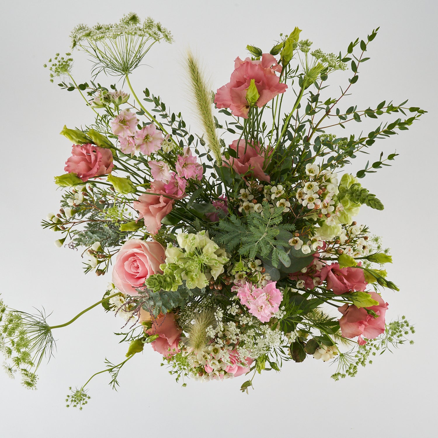 soft pink pastel wild flowers bouaquet delivered across London and UK Nationwide by Botanique Workshop