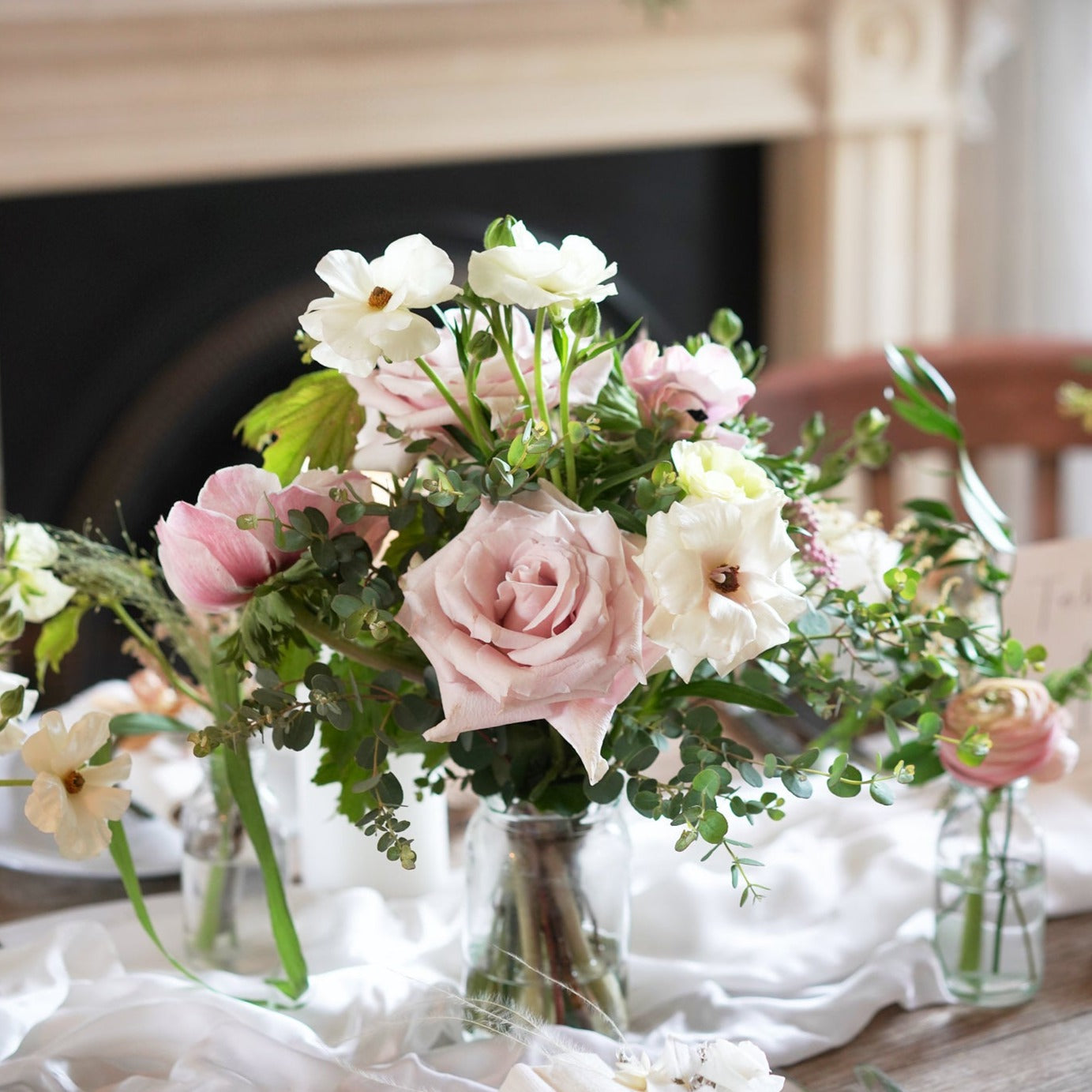 English Garden Jam Jar Arrangements