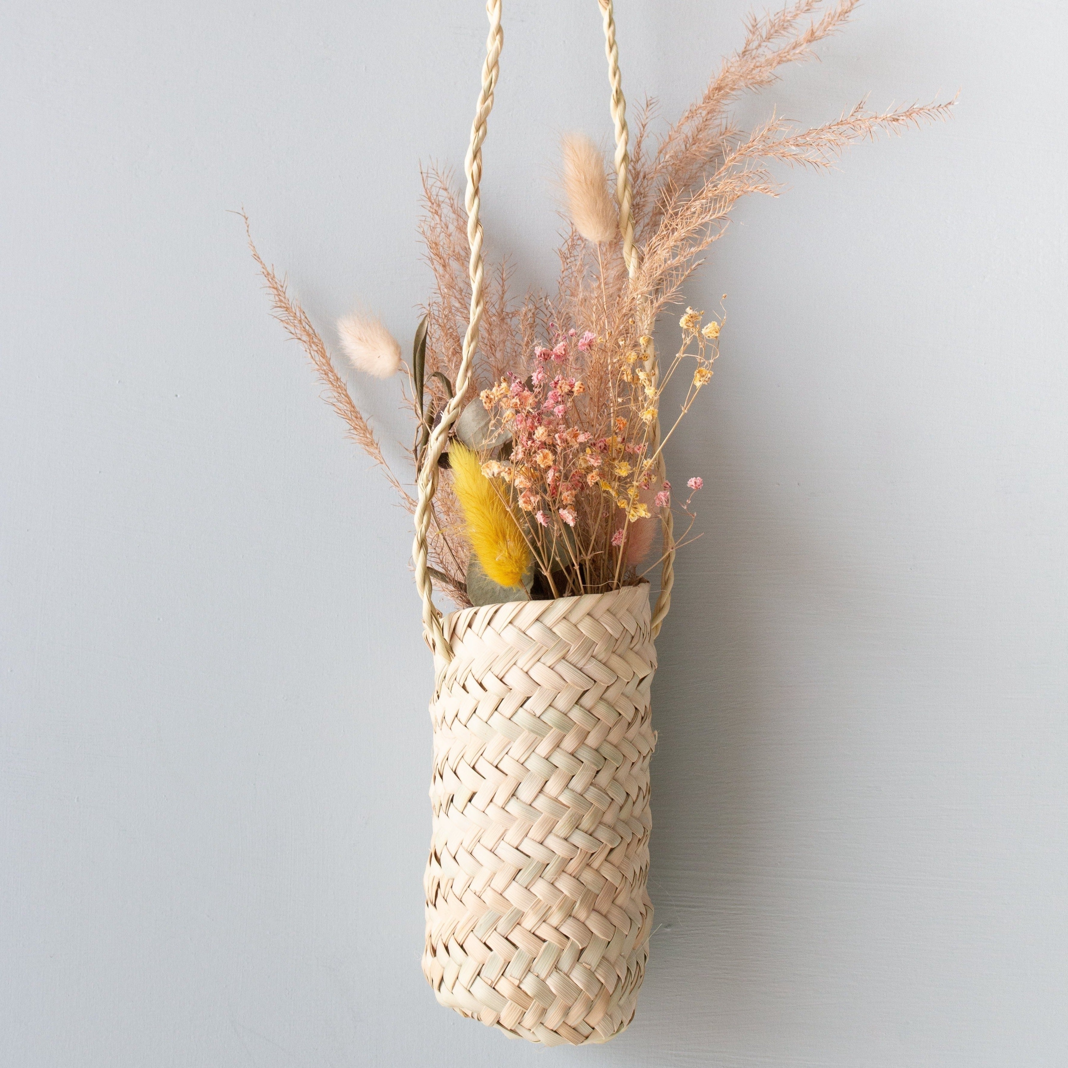 Slim Hanging Dried Flower Basket