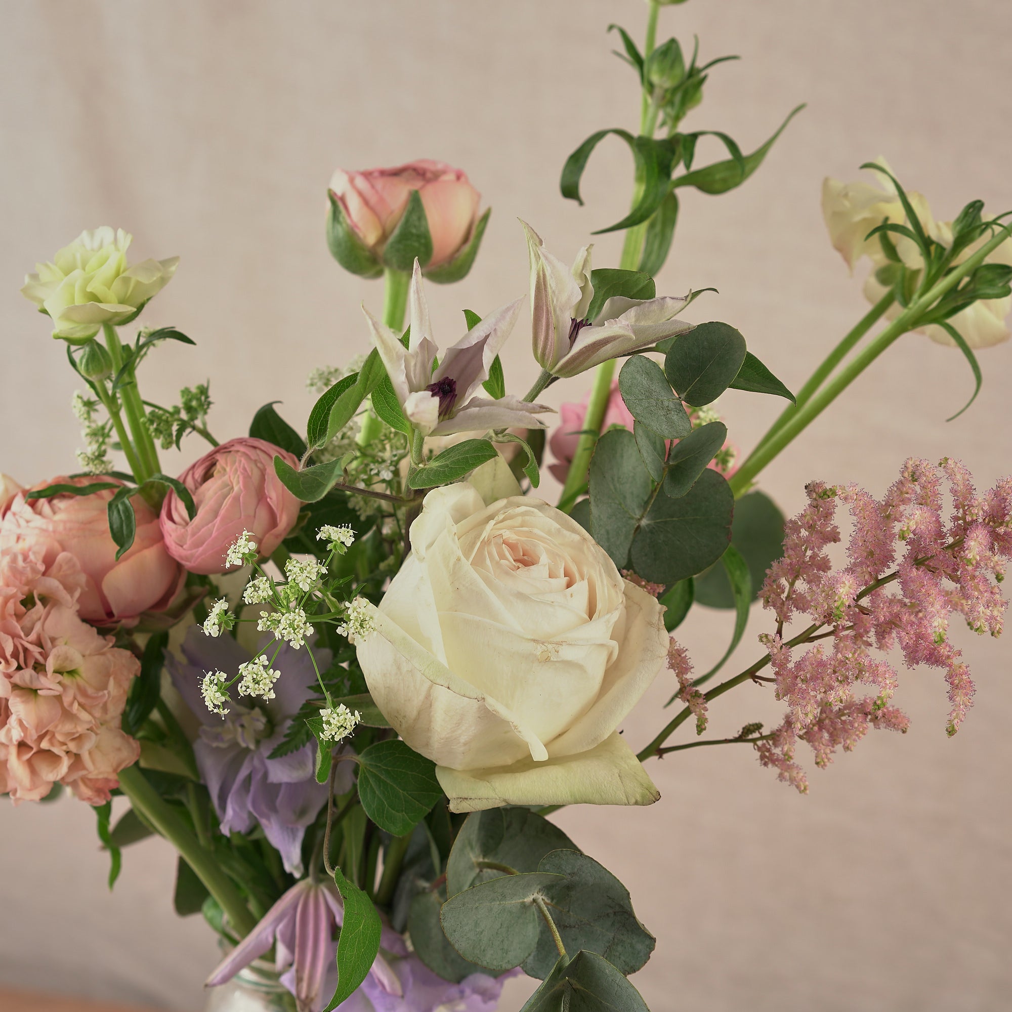 Pastel Wildflowers Jam Jar Arrangements