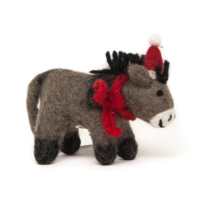 Felt Animal Christmas Tree Decoration | Donkey
