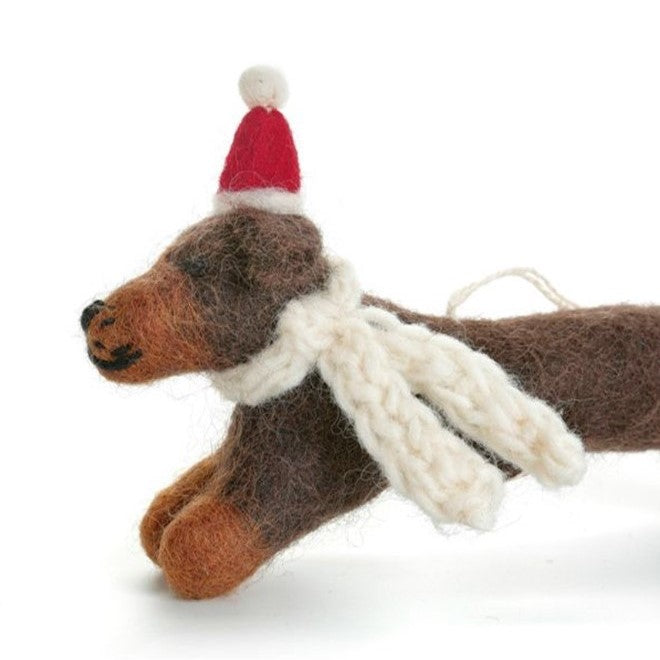 Felt Animal Christmas Tree Decoration | Sausage Dog