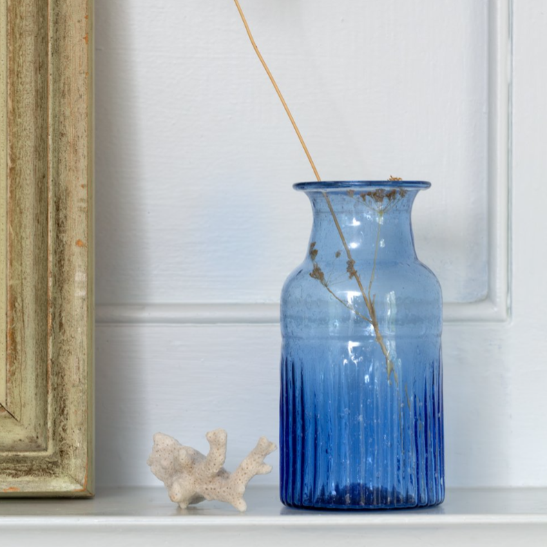 Pampa Recycled Glass Vase | Lapis