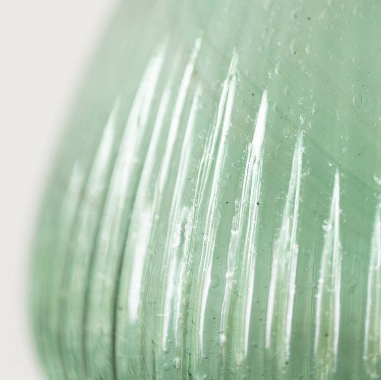 Luni Recycled Glass Vase | Teal