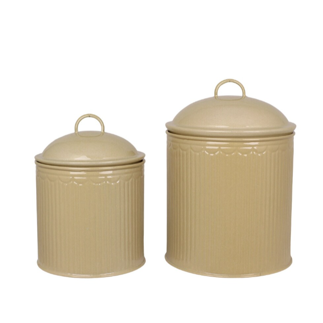 Ingrid Tin Stripe Jar | Large