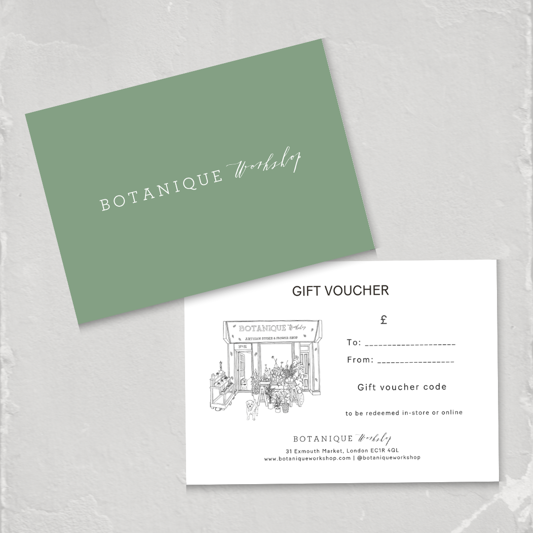 Botanique Workshop London gift voucher