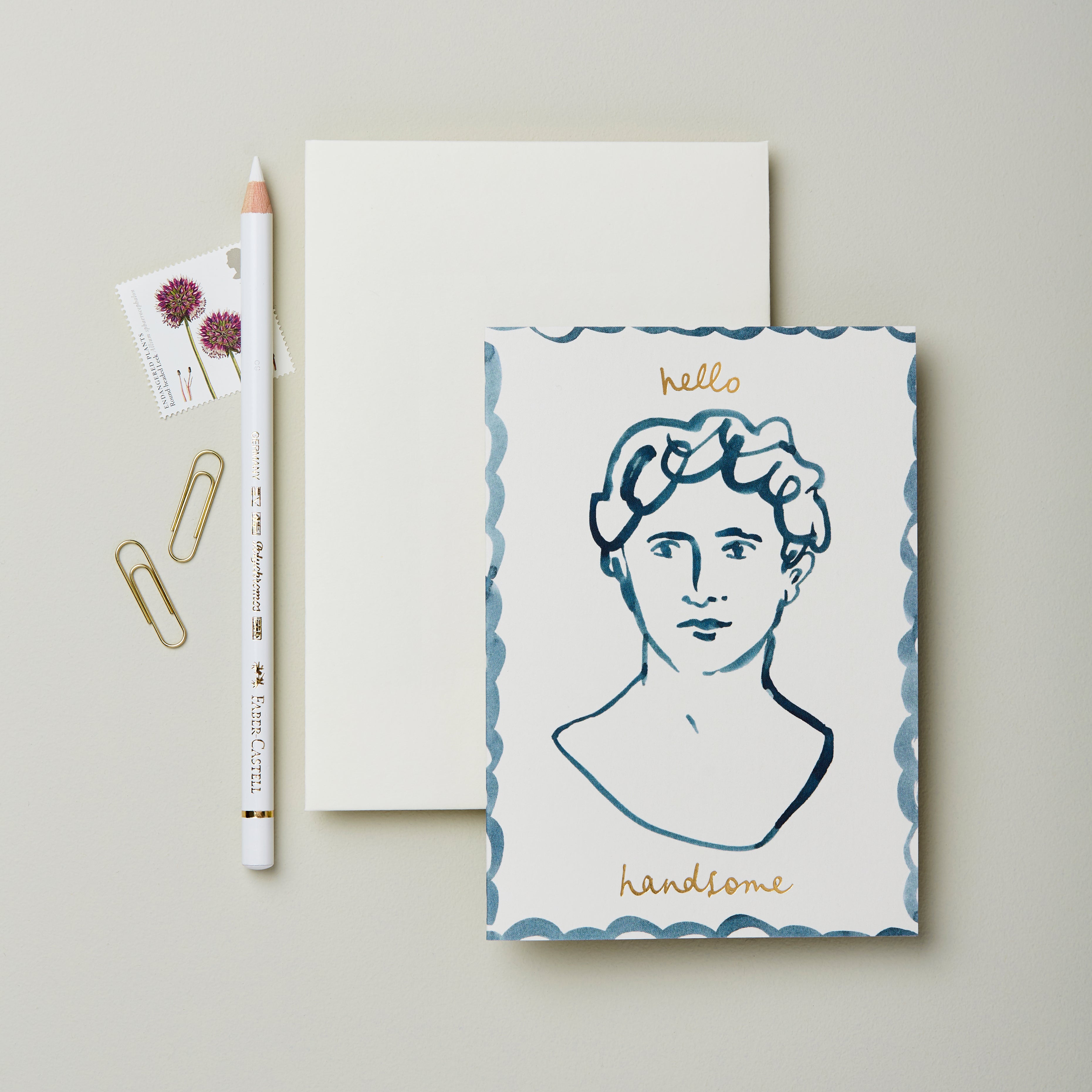 'Hello Handsome' Greetings Card