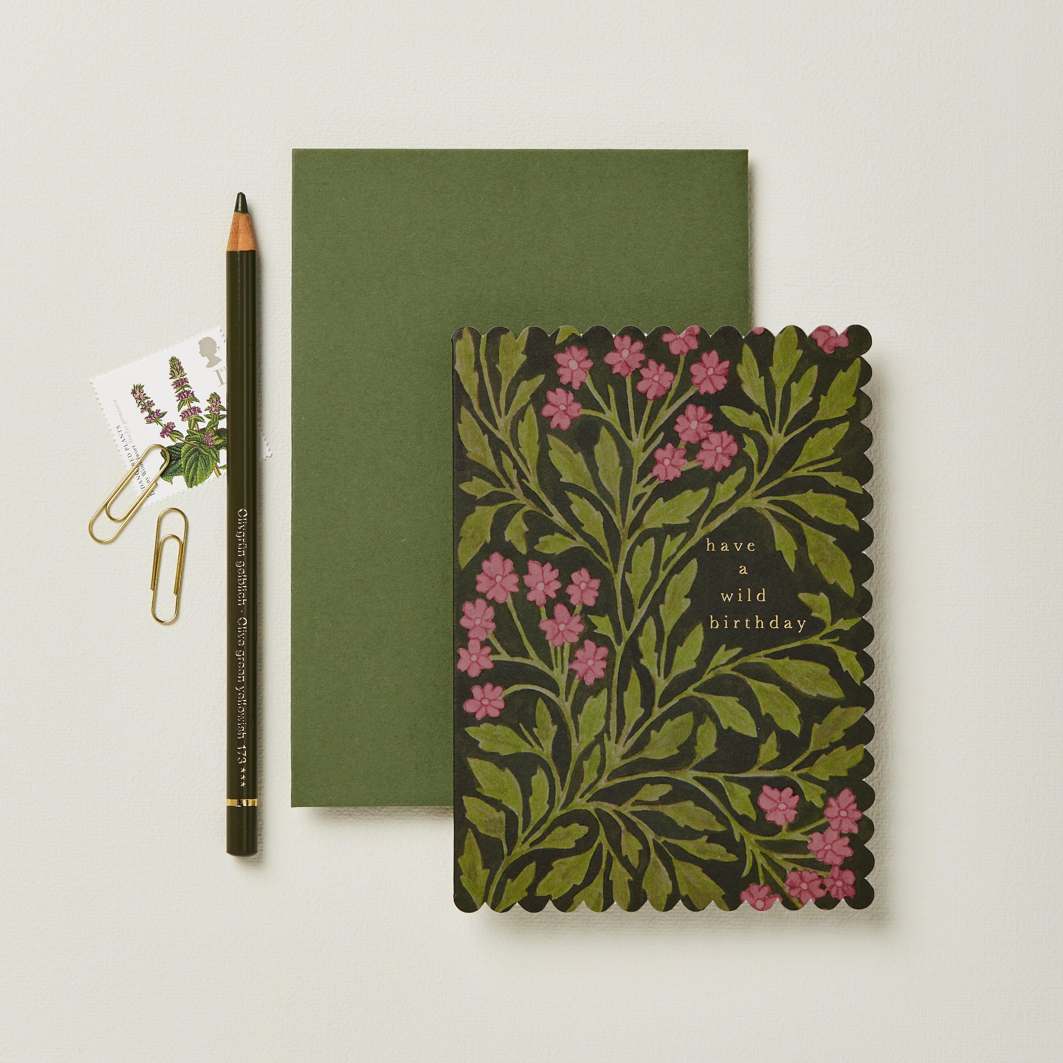 'Have a Wild Birthday' Green Flora Greetings Card