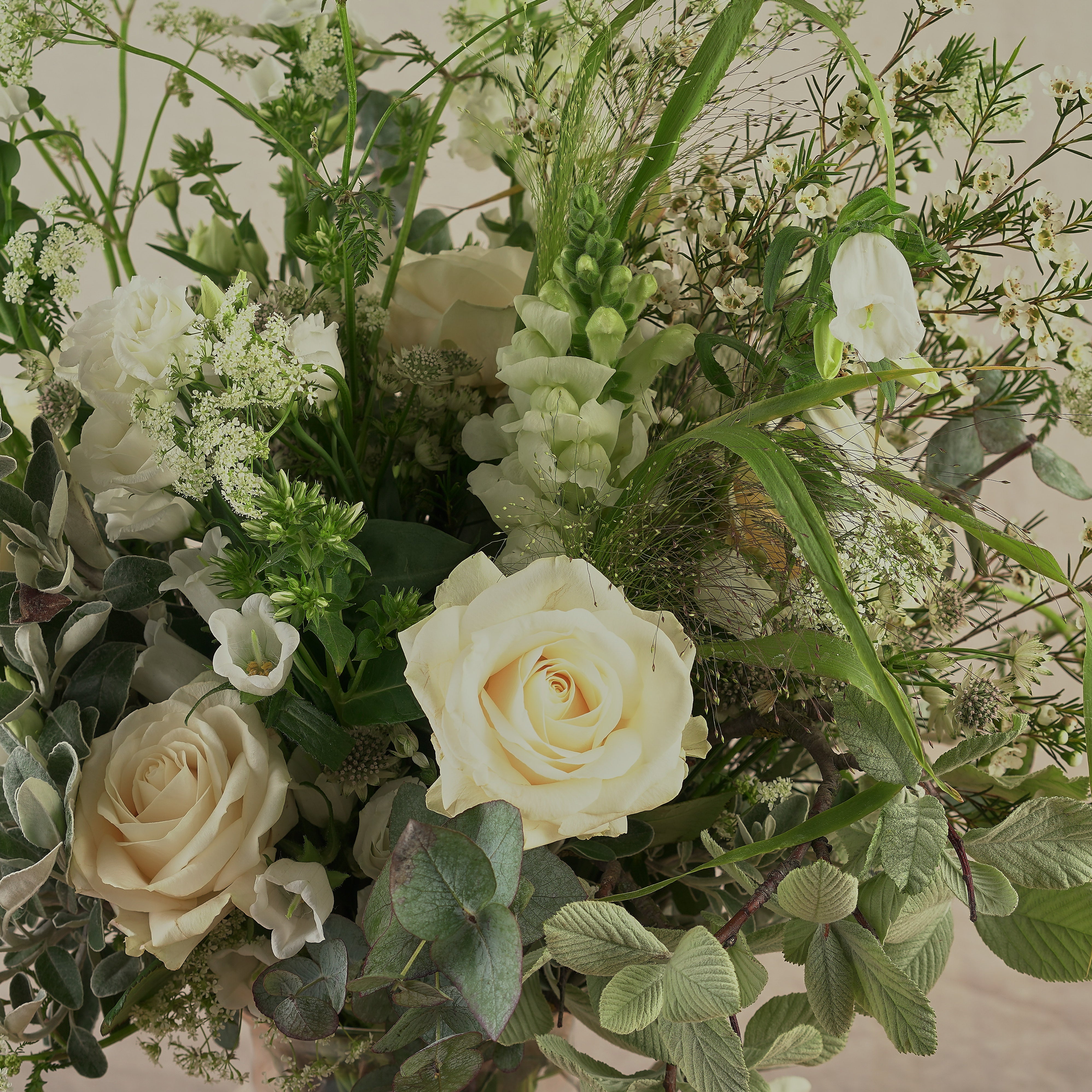 Whimsical Whites Vase Arrangements