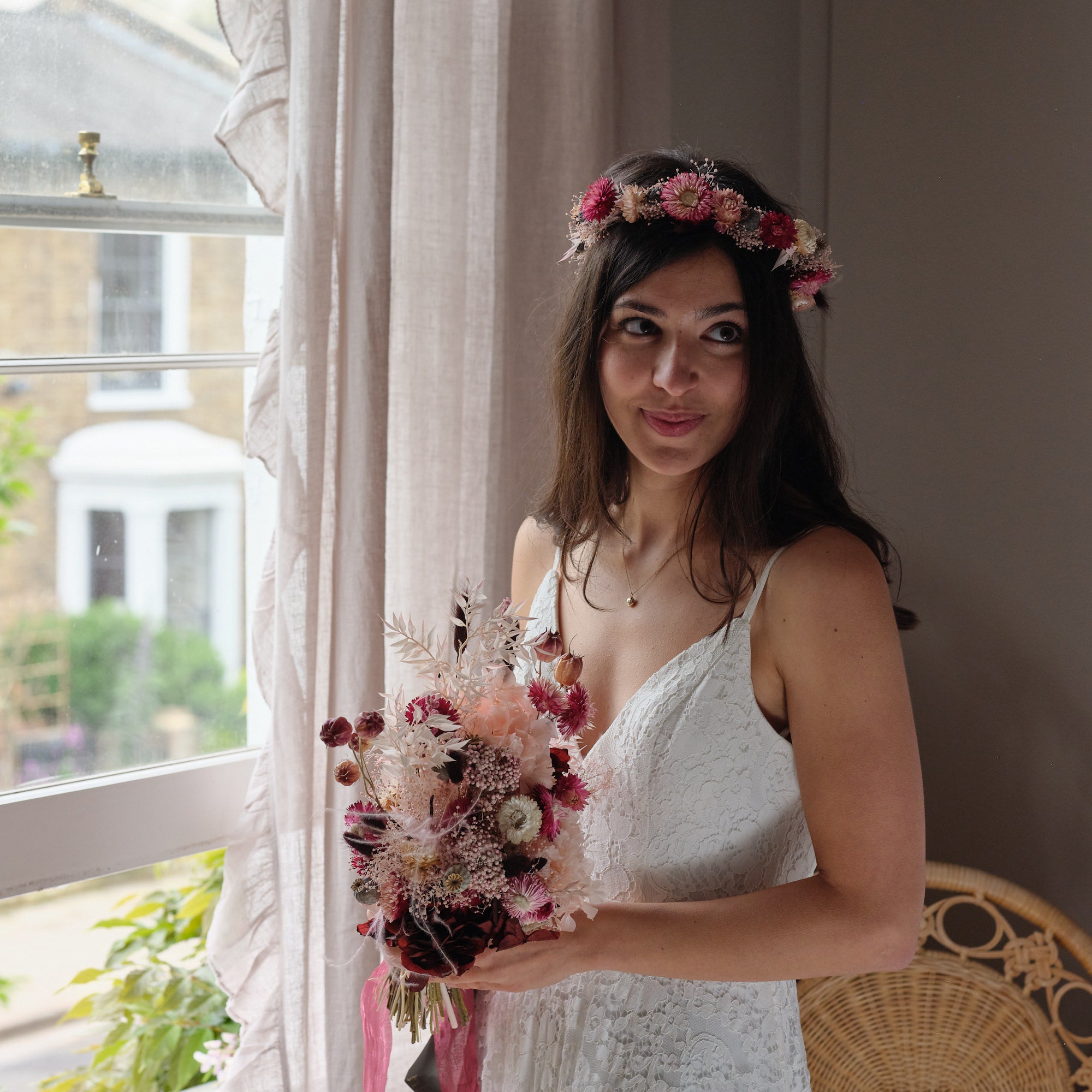 Wild Cherry Dried Flower Crown